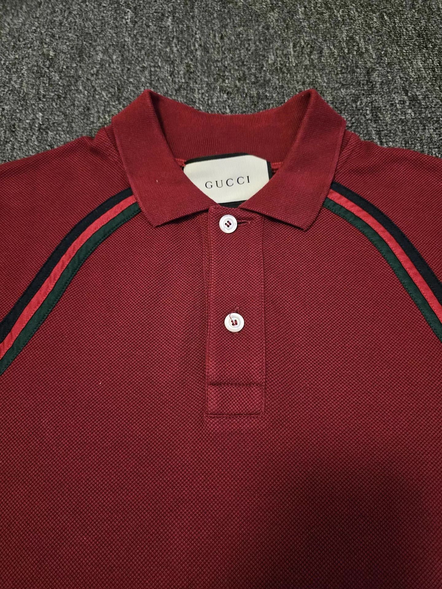 Gucci Gucci Red Short Sleeve Polo Shirt Size US M / EU 48-50 / 2 - 3 Thumbnail