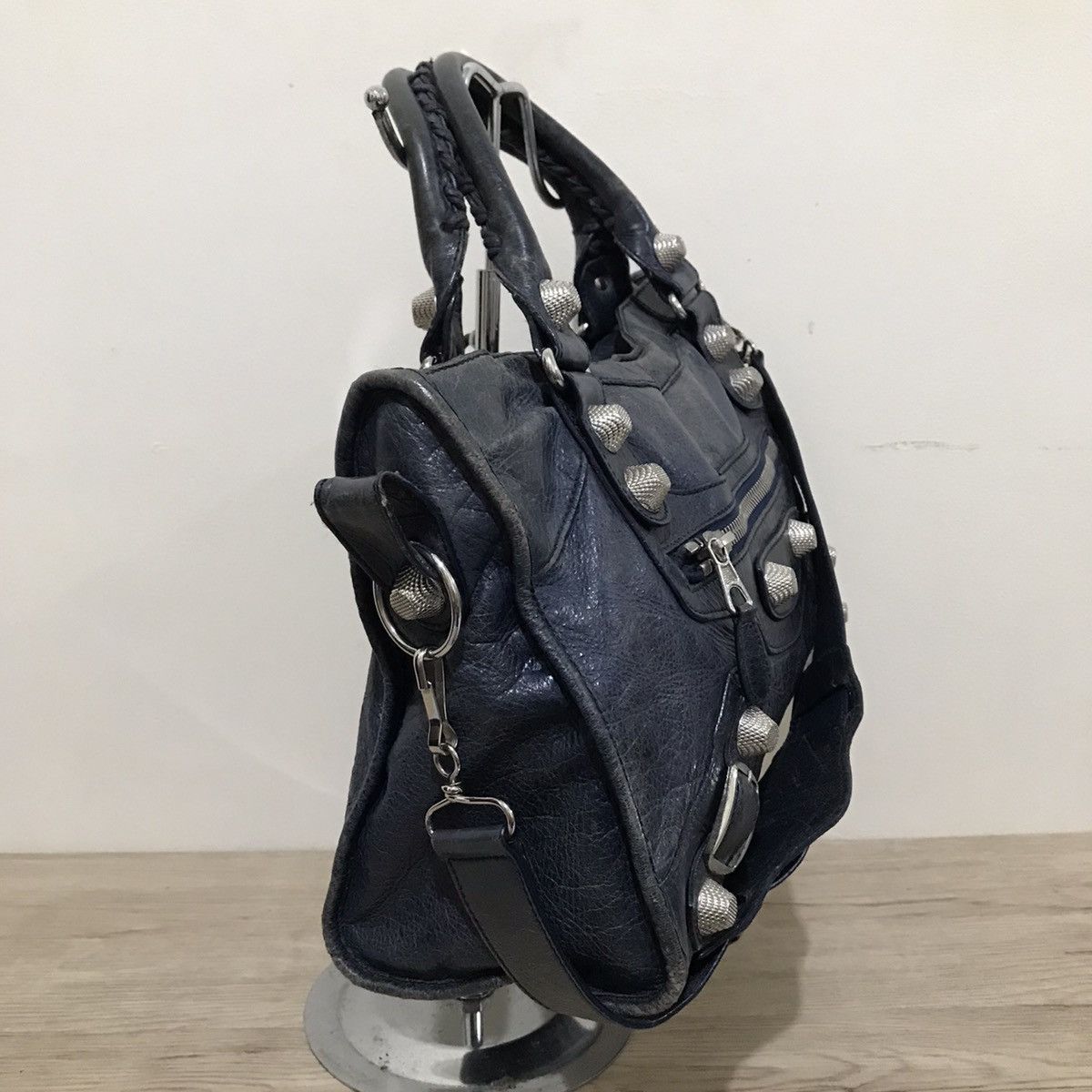 Balenciaga BALENCIAGA - CITY BAG - GIANT 21 SILVER HARDWARE (NAVY) Size ONE SIZE - 4 Thumbnail