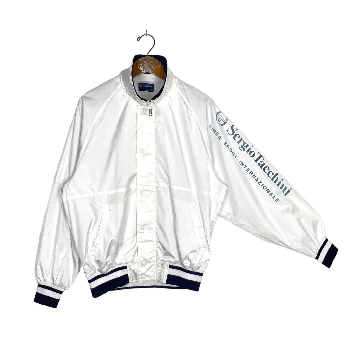 Rare‼️ Sergio Tacchini Big Logo Zipper Jacket Made in Japan
