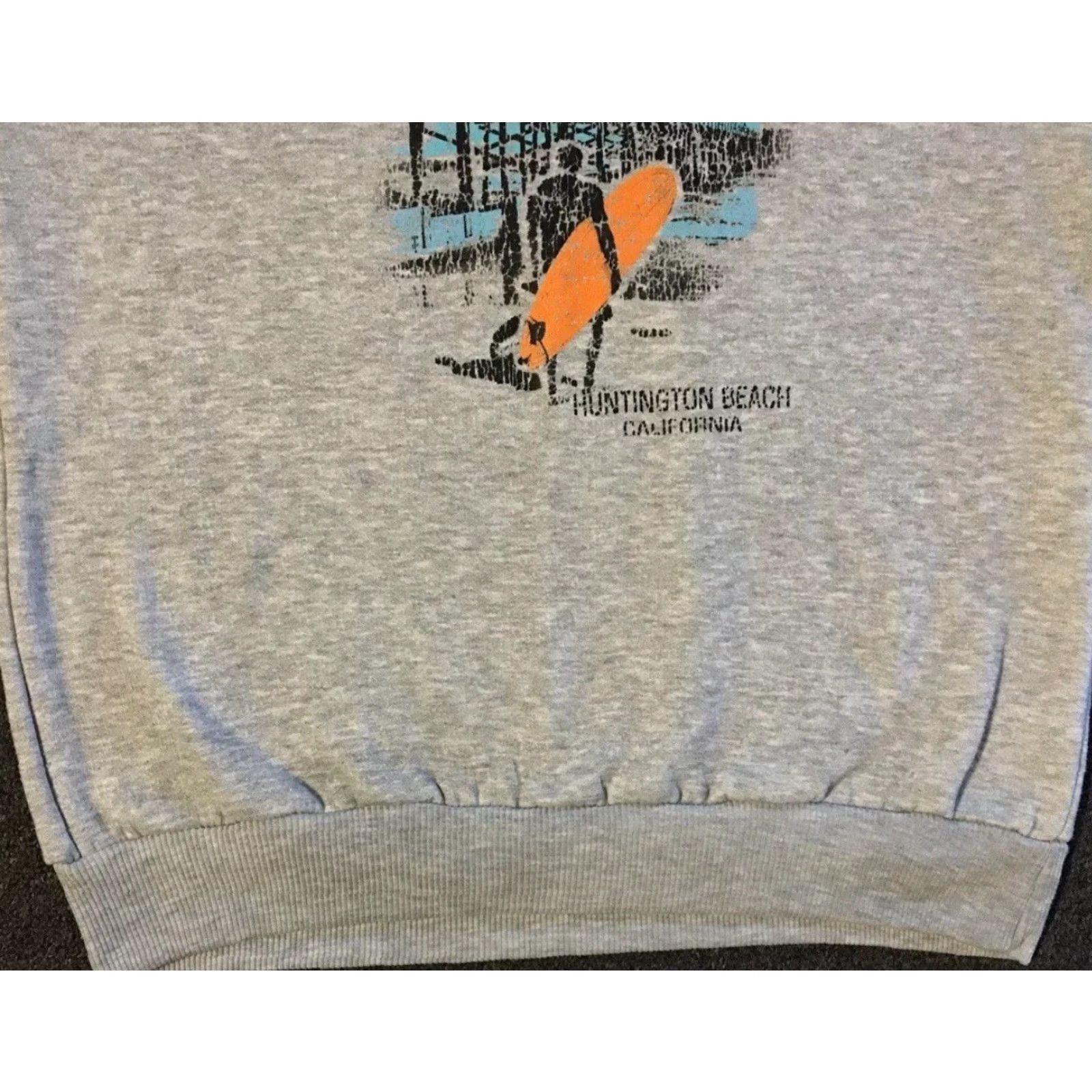 Vintage Vtg 90s Huntington Beach California Faded Surf Sweatshirt S Gray Hoodie Men Small Grunge Surf USA 80s Skater Ocean Pacific Logo USA Size US S / EU 44-46 / 1 - 5 Thumbnail