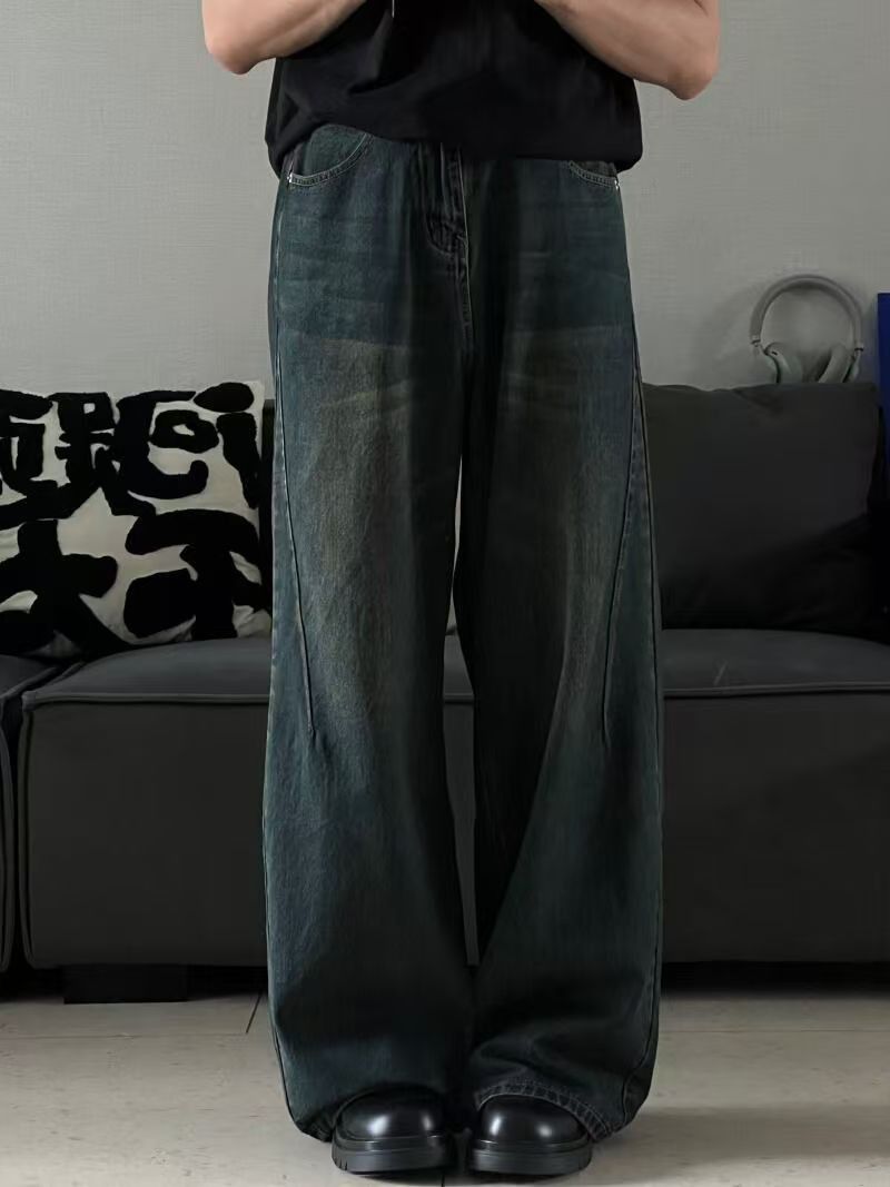Japanese Brand × Jean Men's blue washed vintage distressed straight jeans Size US 32 / EU 48 - 2 Thumbnail