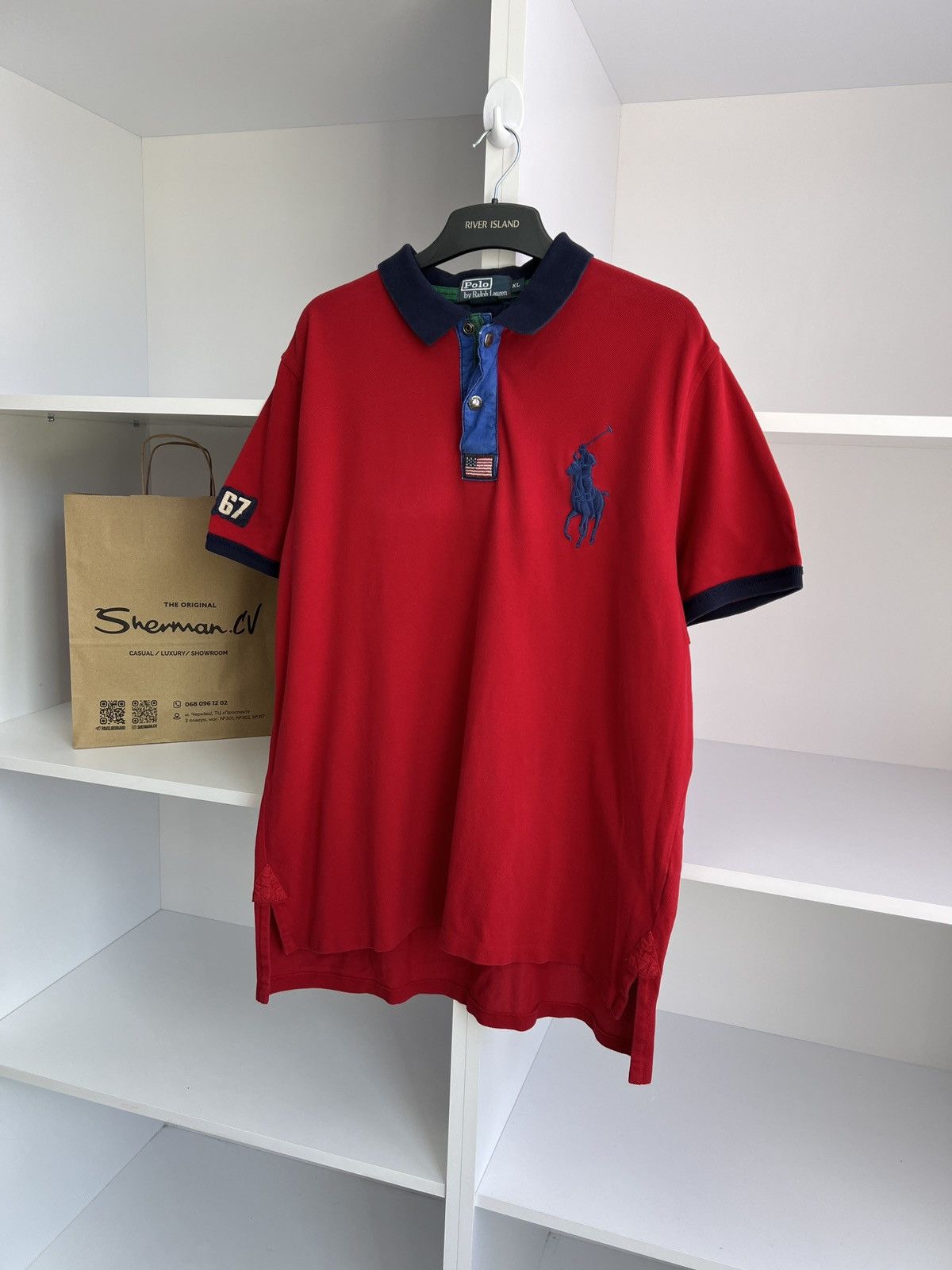 Polo Ralph Lauren × Vintage Vintage Polo Ralph Lauren Chief Keef style polo T-Shirt Size US XL / EU 56 / 4 - 3 Thumbnail
