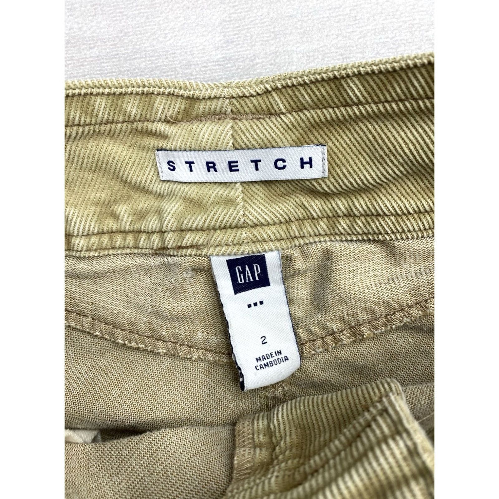 Gap VINTAGE Gap Corduroy Mini Skirt Sz 2 Tan Brown Casual Preppy 2000s Women Short Skirt Mens Womens Girls Size 26" / US 2 / IT 38 - 7 Thumbnail