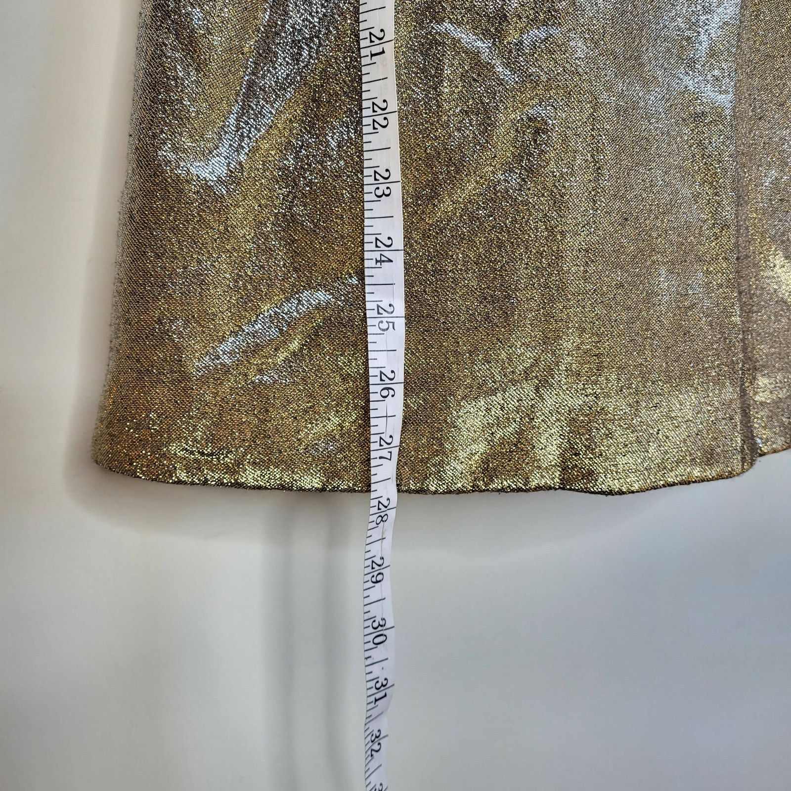 Sandro Sandro Metallic Off-the-Shoulder A-line Mini Dress - Gold Size L / US 10 / IT 46 - 12 Thumbnail