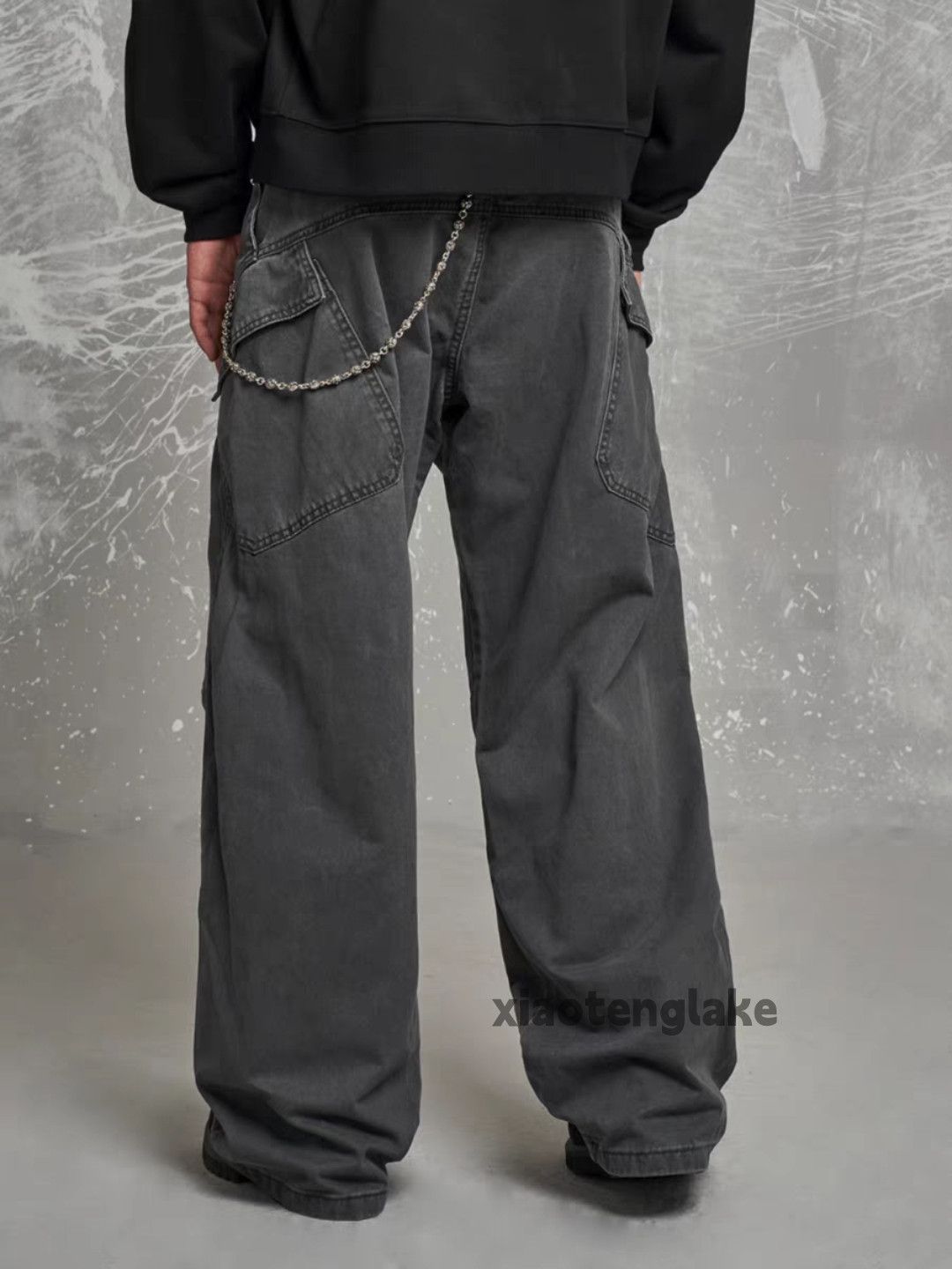 Designer × Vintage washed faded cleanfit skate hiphop loose baggy pants Size US 34 / EU 50 - 4 Thumbnail