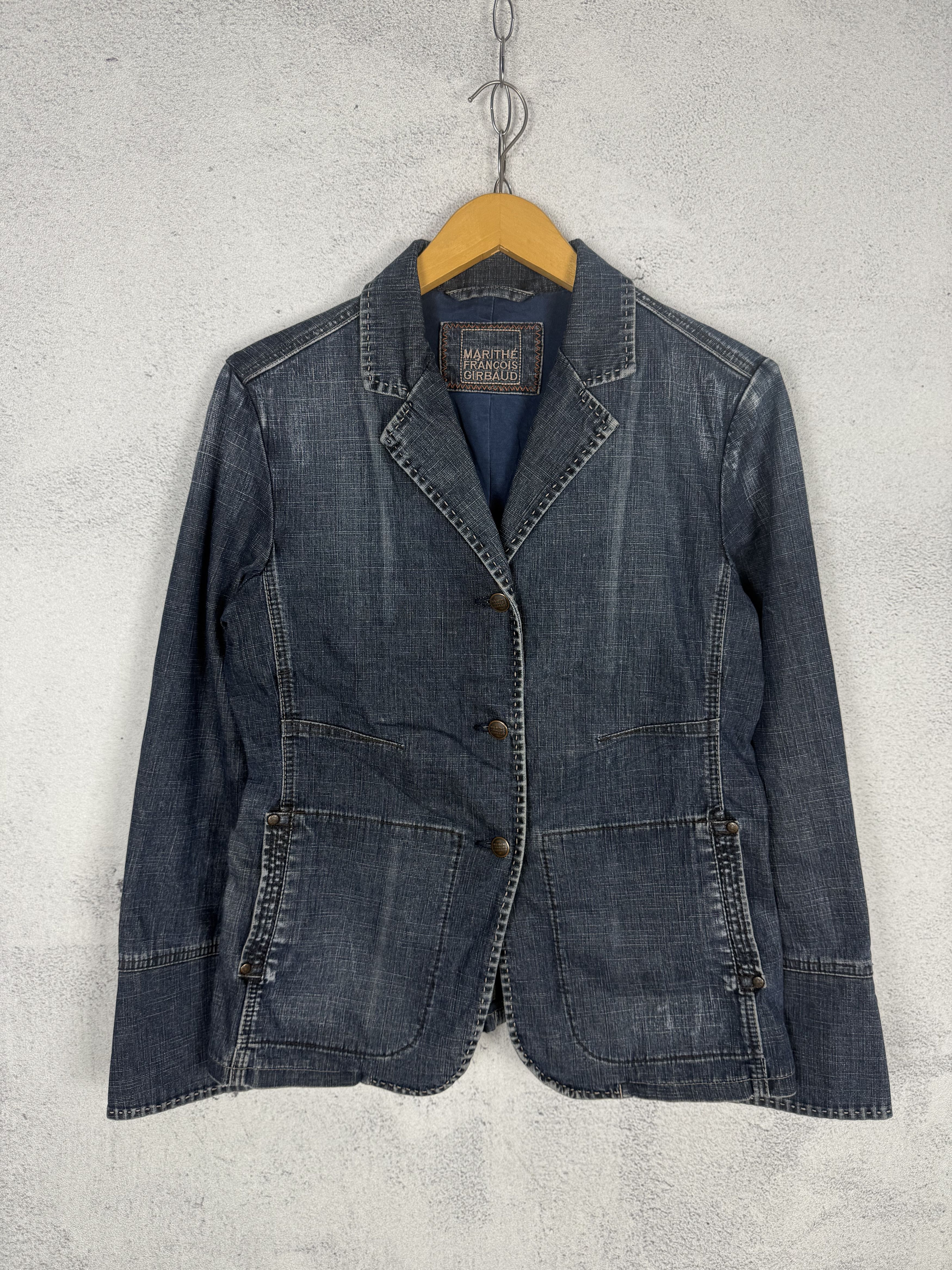 Marithe + Francois Girbaud Vintage Marithe Francois Girbaud Denim Blazer Jacket Size M / US 6-8 / IT 42-44 - 1 Thumbnail