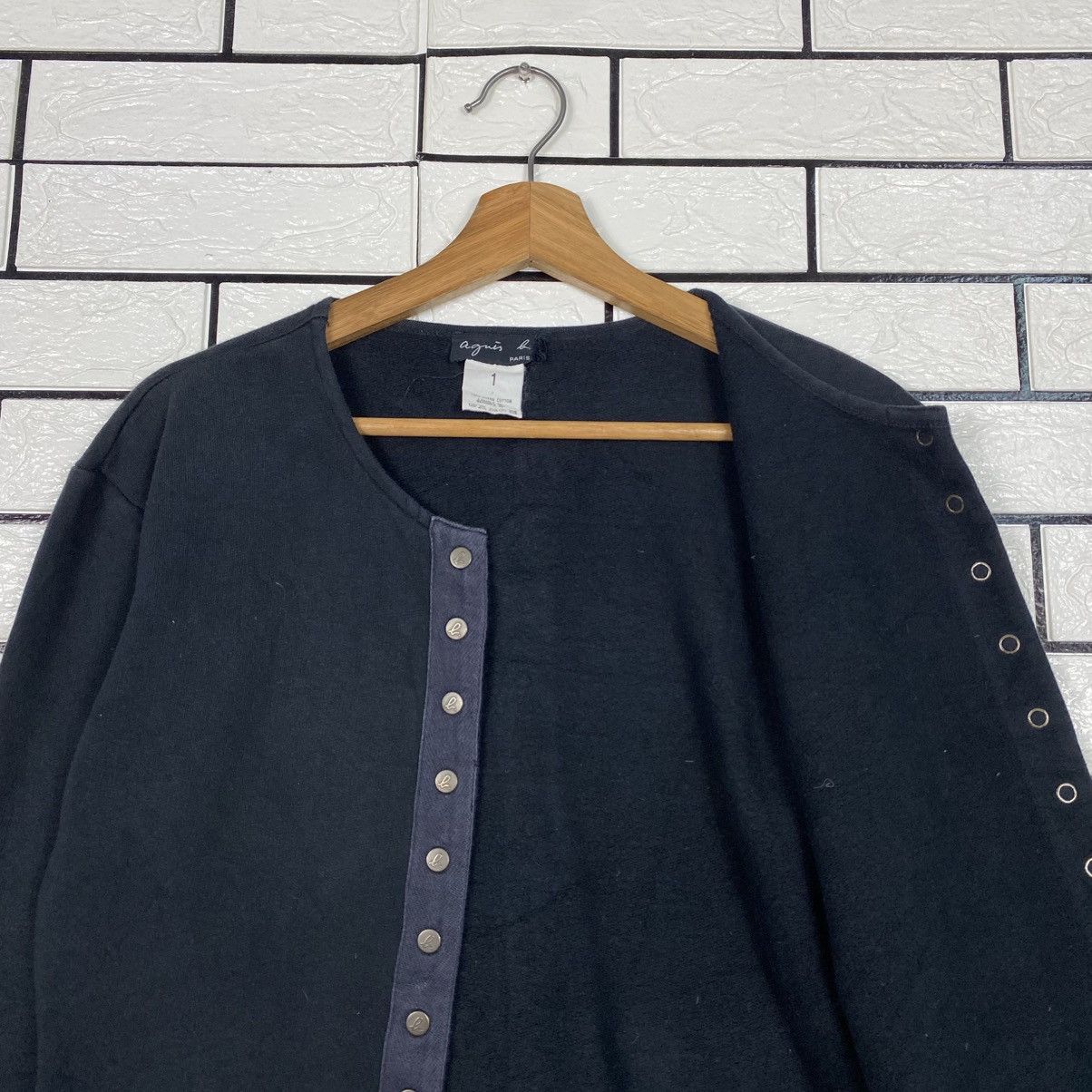 agnes b. 📌Vintage Cardigan Snap Button Agnes B. Military Design Size US M / EU 48-50 / 2 - 13 Thumbnail