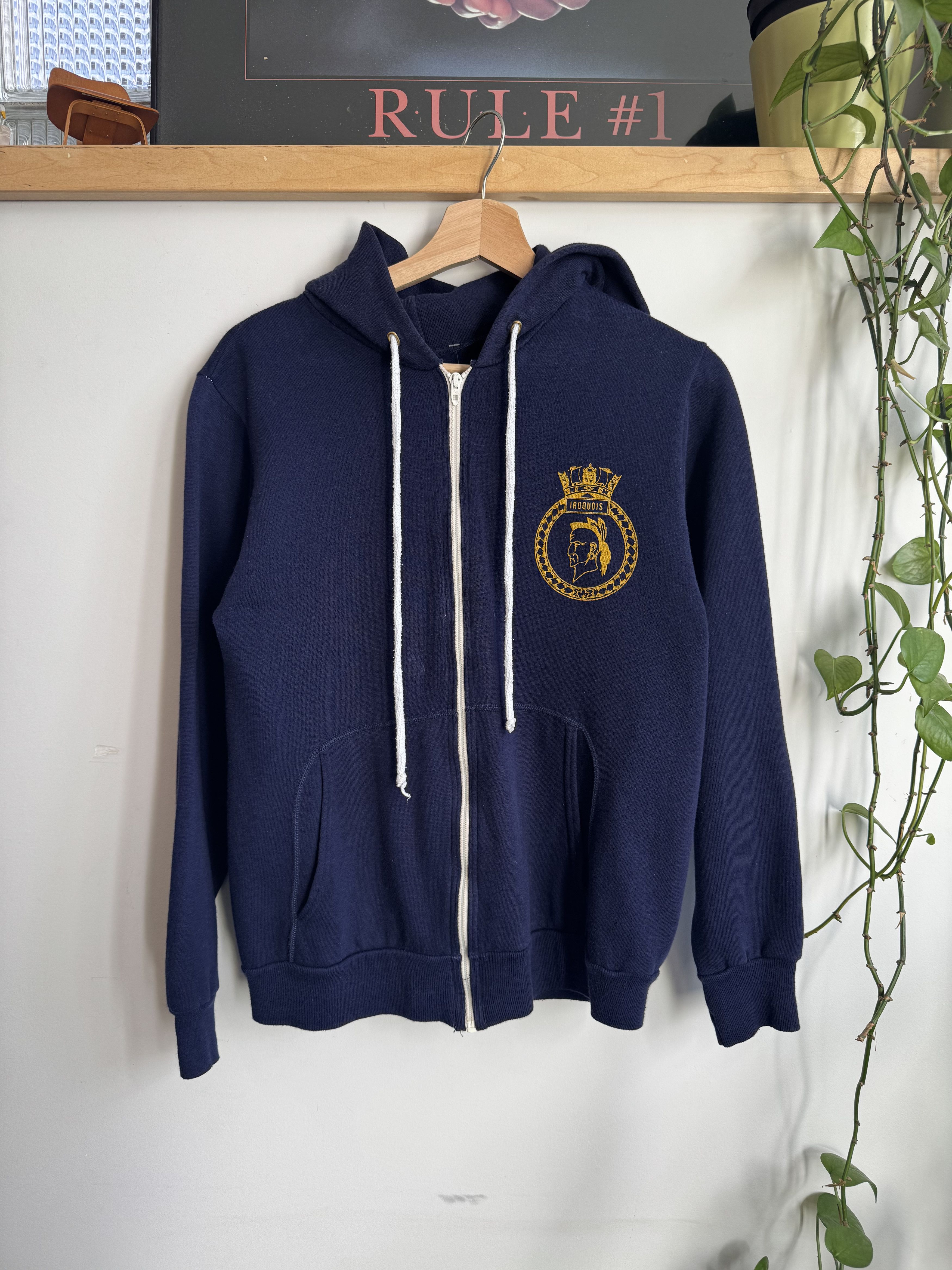 70/80s Vintage Zip Hoodie Iroquois Size Fits M