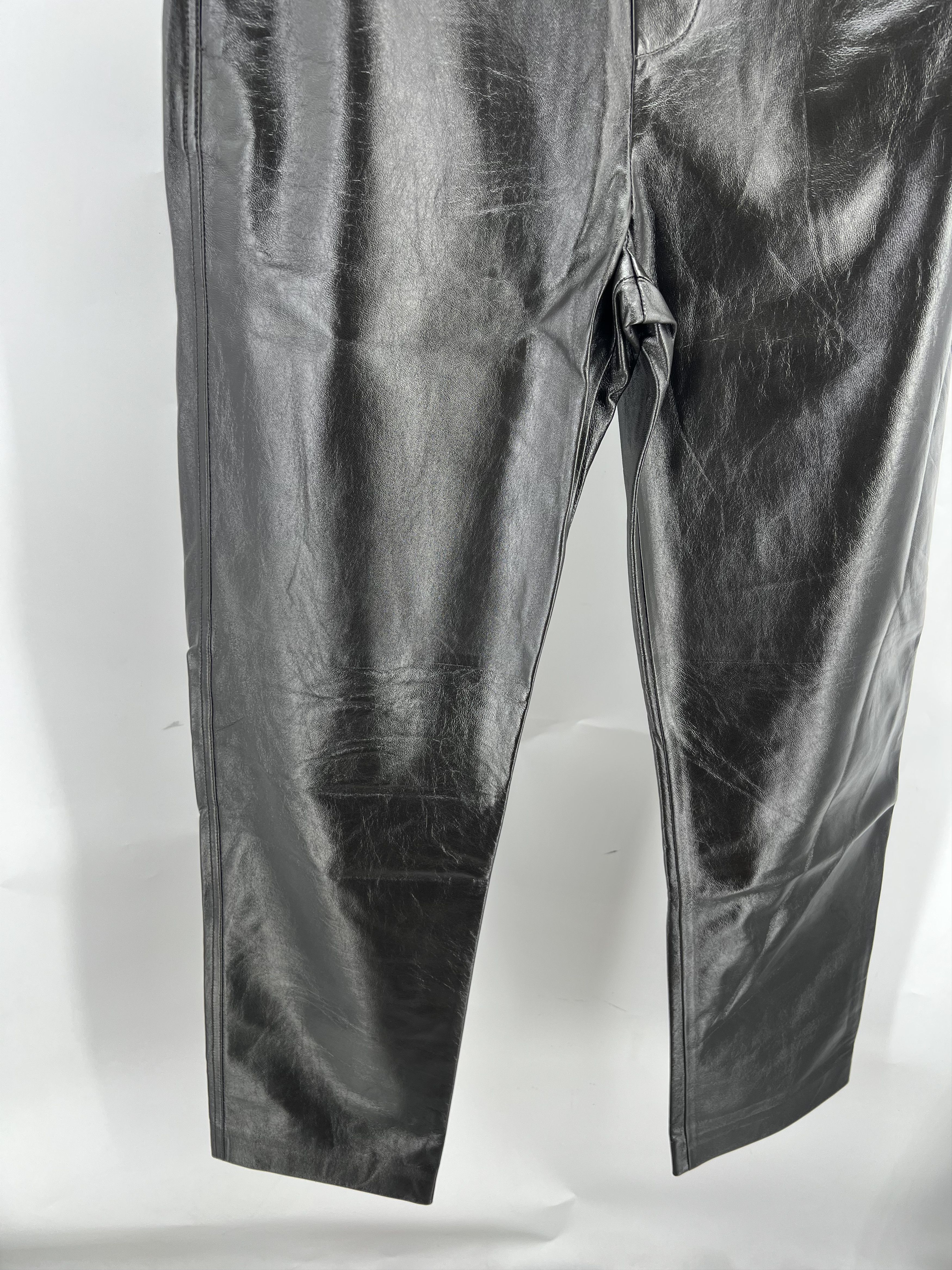 Bottega Veneta Bottega Veneta Leather Straight Trousers Size 38 RRP$4.5k Size 38" / US 16 / IT 52 - 3 Thumbnail