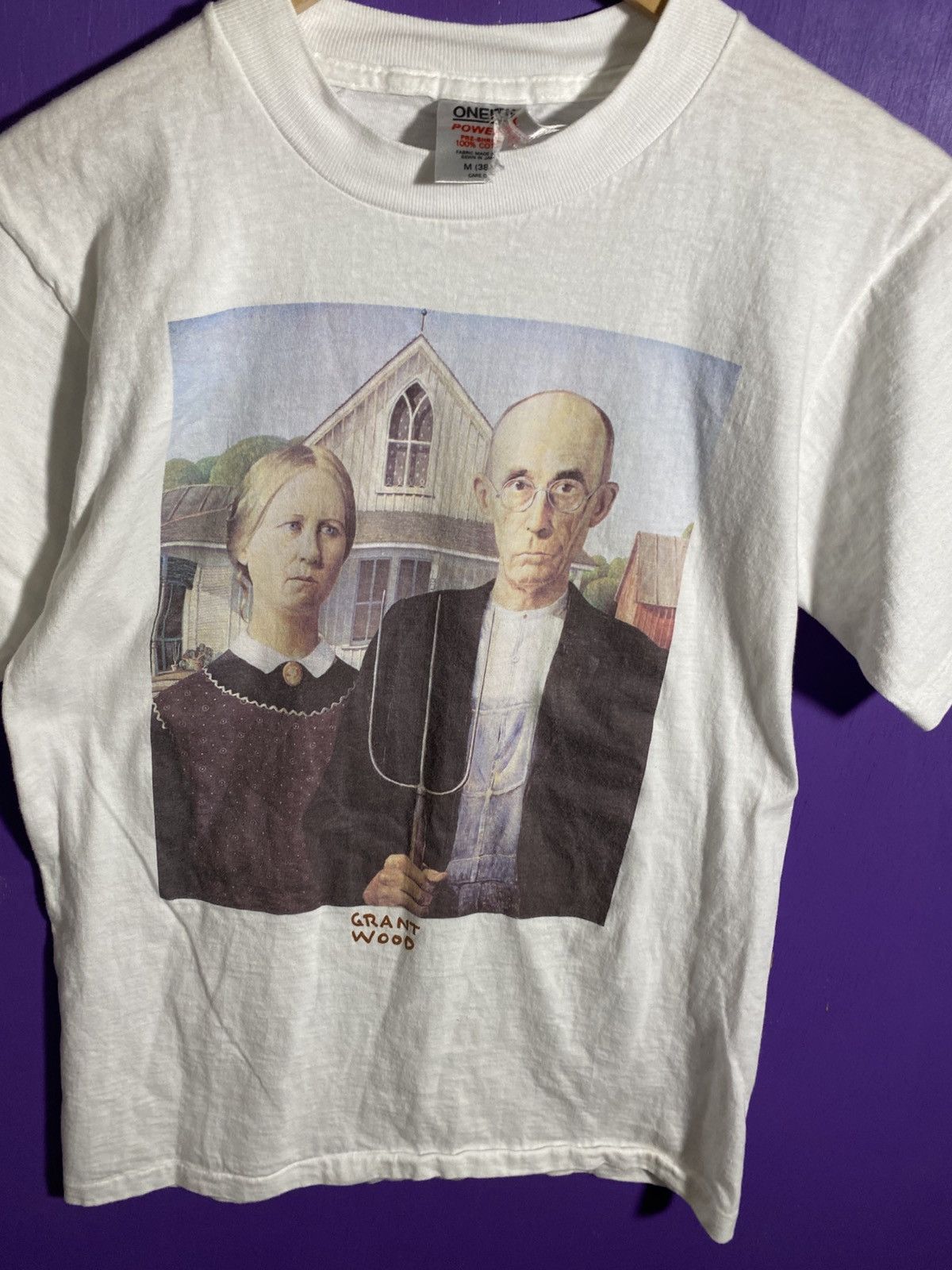 Vintage Vintage 90s Grant wood American gothic art tee Size US M / EU 48-50 / 2 - 3 Thumbnail