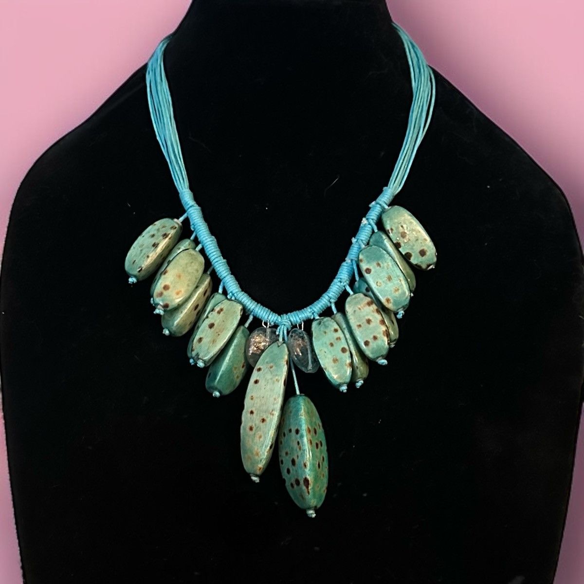 Other Turquoise spotted dagger dangle cord necklace Size ONE SIZE - 1 Thumbnail