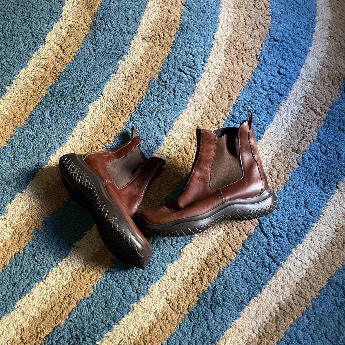FW99 Prada chunky leather chealsea Boot