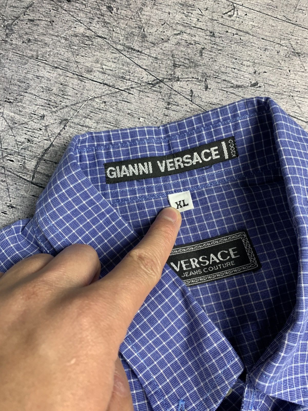 Versace Jeans Couture 90’s Vintage Gianni Versace Jeans Couture Shirt Plaid XL Size US XL / EU 56 / 4 - 5 Thumbnail