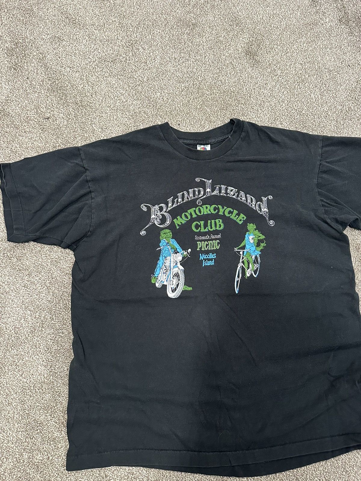 Harley Davidson × Vintage Vintage Blind Lizard Motorcycles Tee Size US L / EU 52-54 / 3 - 3 Thumbnail