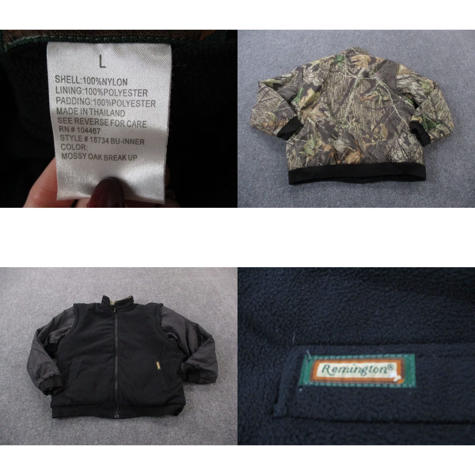 Vintage VINTAGE Remington Jacket Mens L Camo Nylon Fleece Reversible Hunting Outdoor Mossy Oak Size US L / EU 52-54 / 3 - 8 Thumbnail