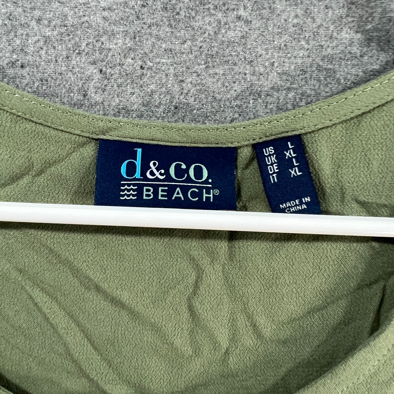 Denim & Co. Denim & Co. Beach Woven Scoop Neck Tank Top Pine Size L / US 10 / IT 46 - 3 Thumbnail