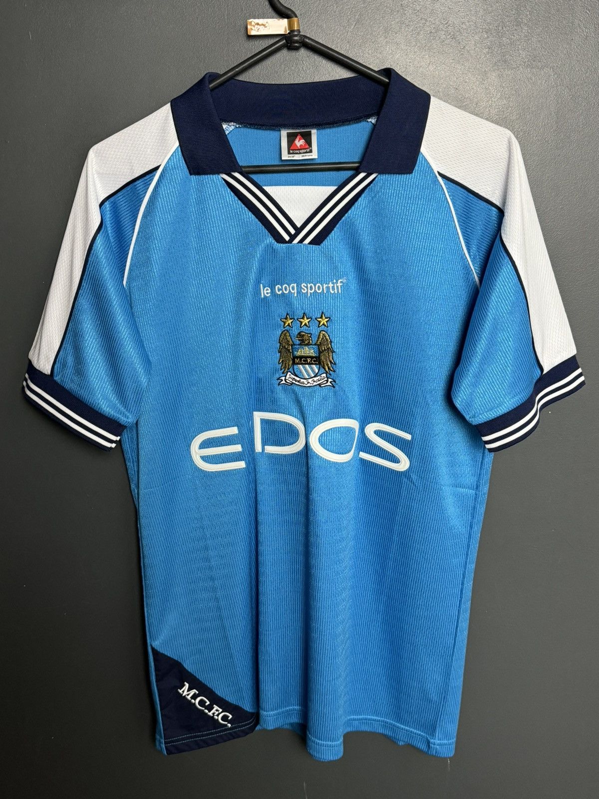 Le Coq Sportif Manchester City 99/01 Home Football Jersey Size US M / EU 48-50 / 2 - 1 Thumbnail