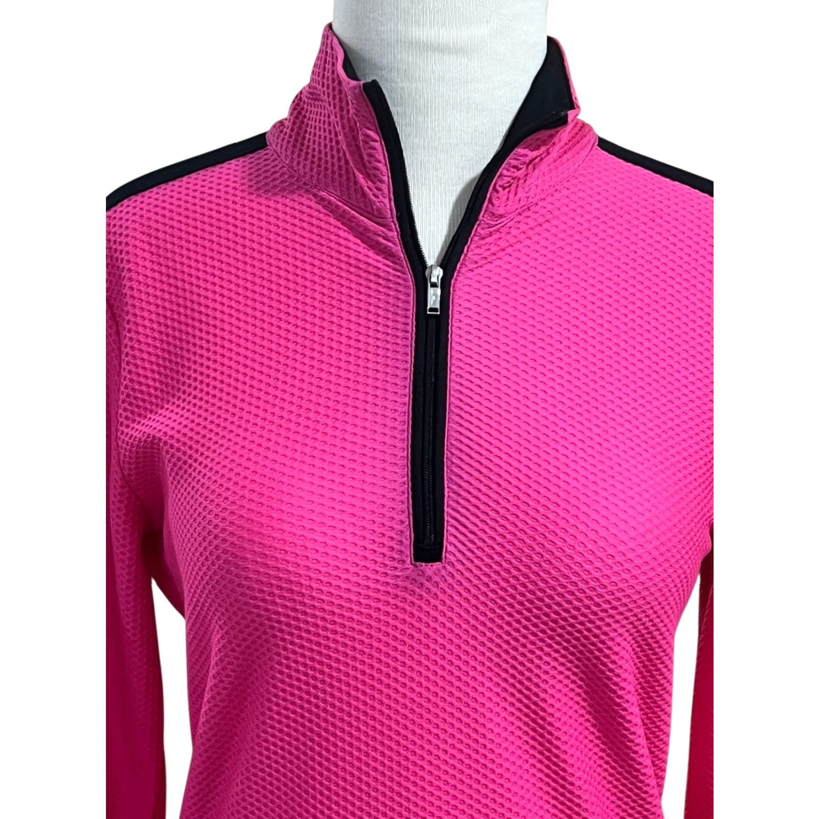 Ralph Lauren Lauren Ralph Lauren Active LRL 1/4 Zip Jacket Womens Medium Pink Performance Top Shirt Size M / US 6-8 / IT 42-44 - 2 Thumbnail
