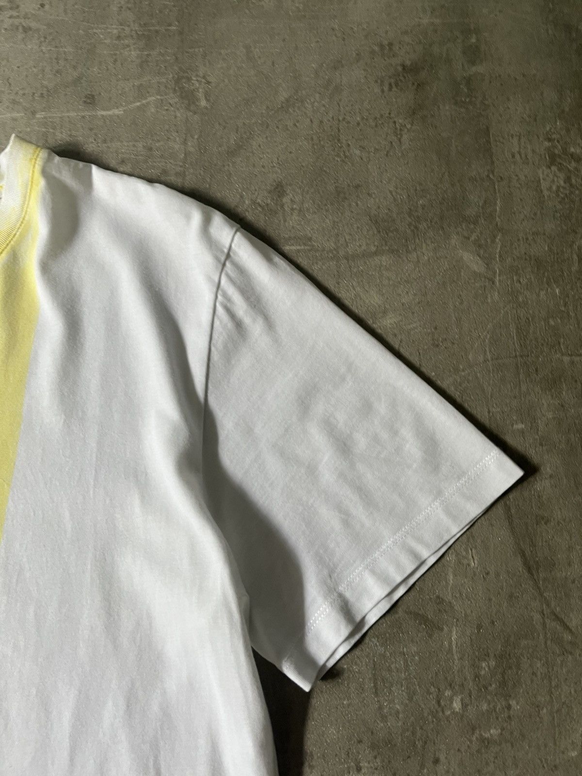 Maison Margiela Maison Margiela A/W 20 white T-shirt yellow stripe Size US M / EU 48-50 / 2 - 5 Thumbnail