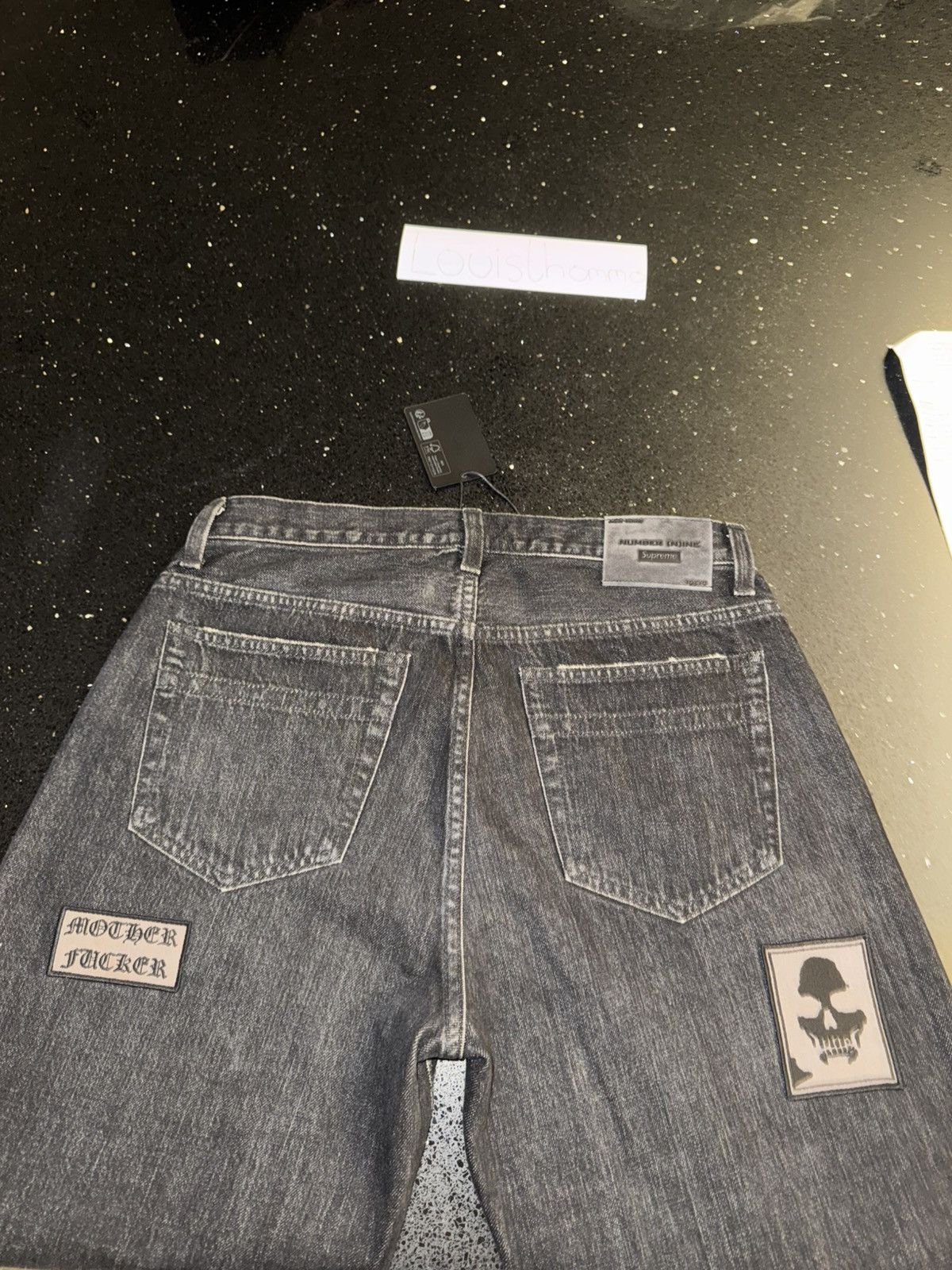 Number (N)ine × Supreme Supreme®/Number (N)ine Patches Loose Fit Selvedge Jean Size US 30 / EU 46 - 10 Thumbnail