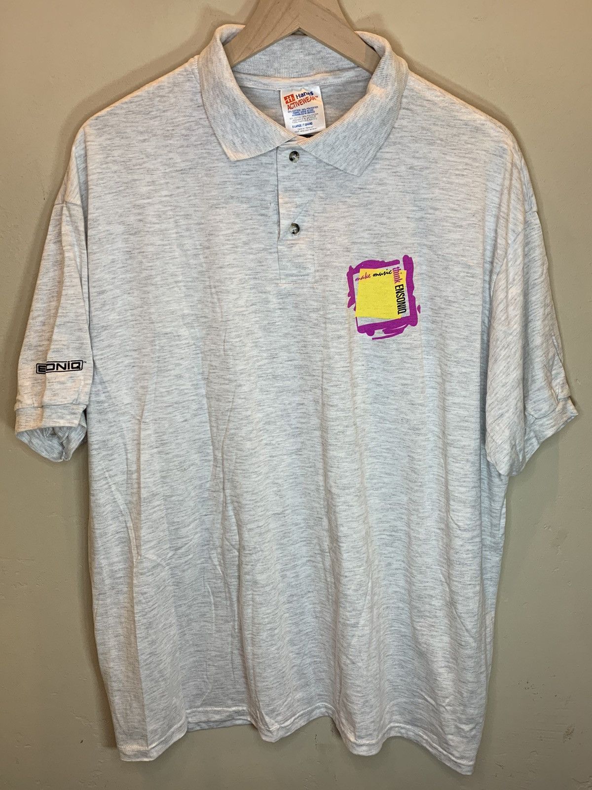 Vintage RARE Vintage 90’s Ensoniq Sampler Synth Keyboard Polo Shirt Size US XL / EU 56 / 4 - 1 Thumbnail