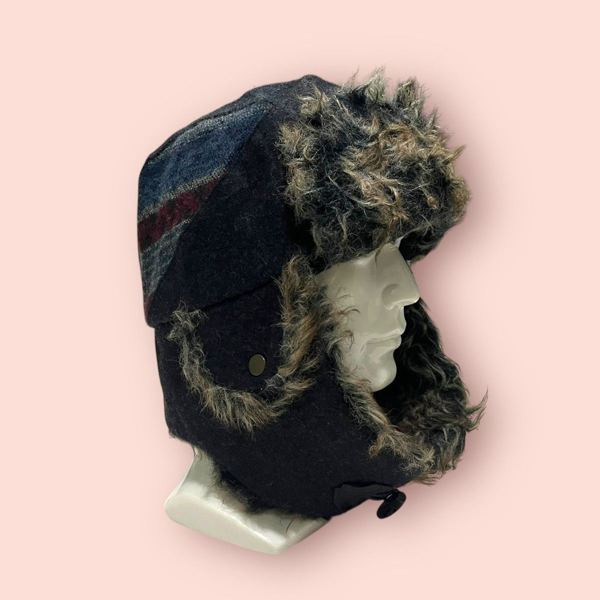 If Six Was Nine × Japanese Brand VINTAGE FAUX FUR TRAPPER HAT ALT BEANIE Size ONE SIZE - 3 Thumbnail