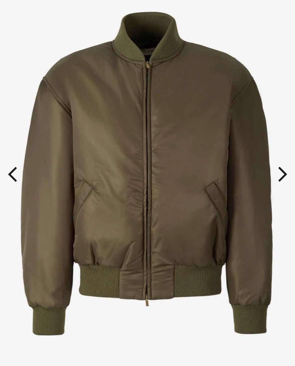 image of Fear Of God Eternal Bomber Jacket In Olive in Green, Men's (Size 2XL)