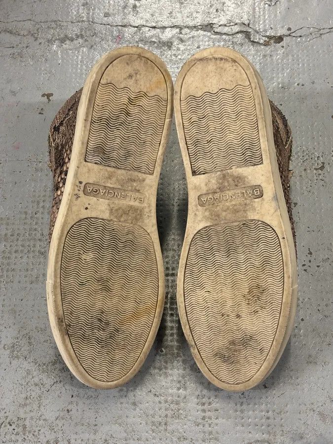 Vintage Balenciaga Arena Beige Python Leather High Sneakers Size US 10 / EU 43 - 13 Thumbnail