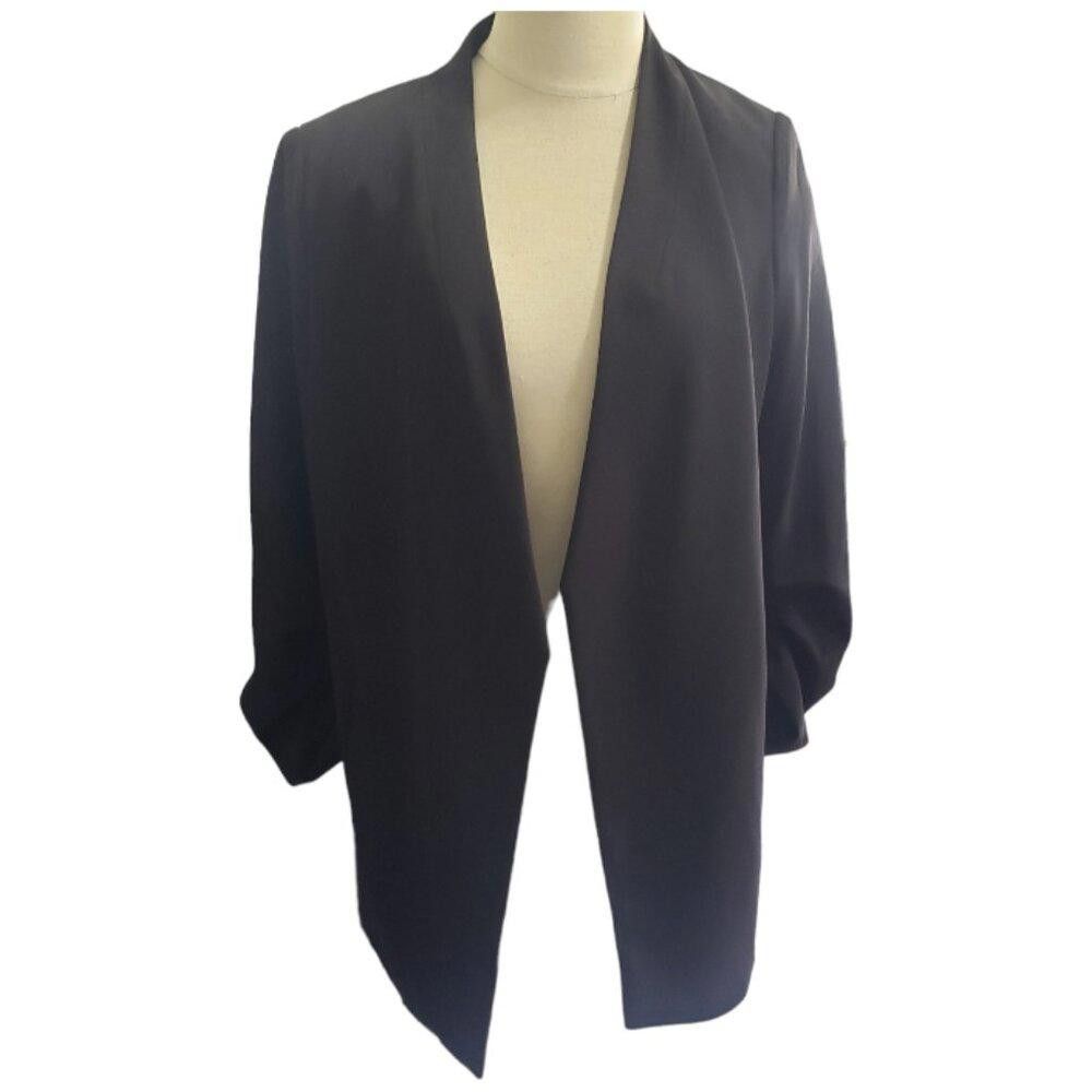 DKNY CT855 DKNY Black Open Blazer with Pockets S Size S / US 4 / IT 40 - 1 Thumbnail