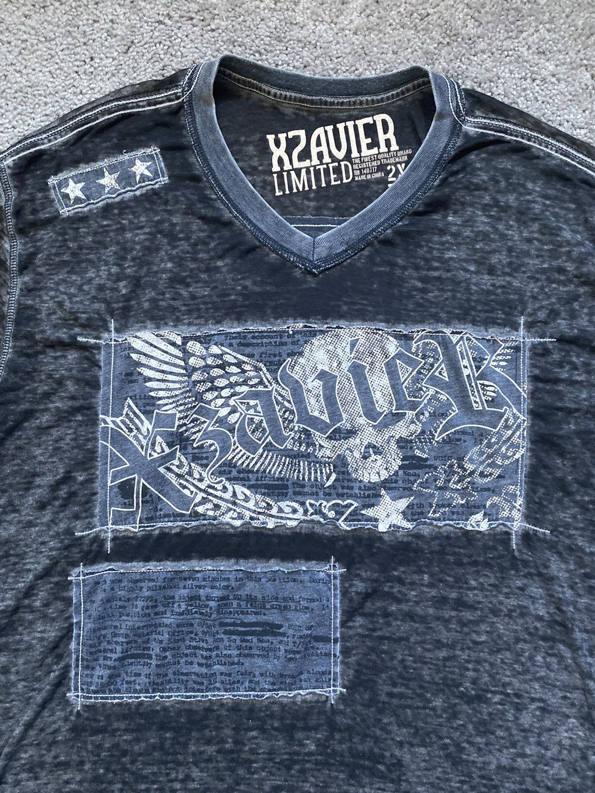 Affliction × Vintage Vintage Y2K Grunge Affliction Skull Tee Shirt Size US XL / EU 56 / 4 - 3 Thumbnail