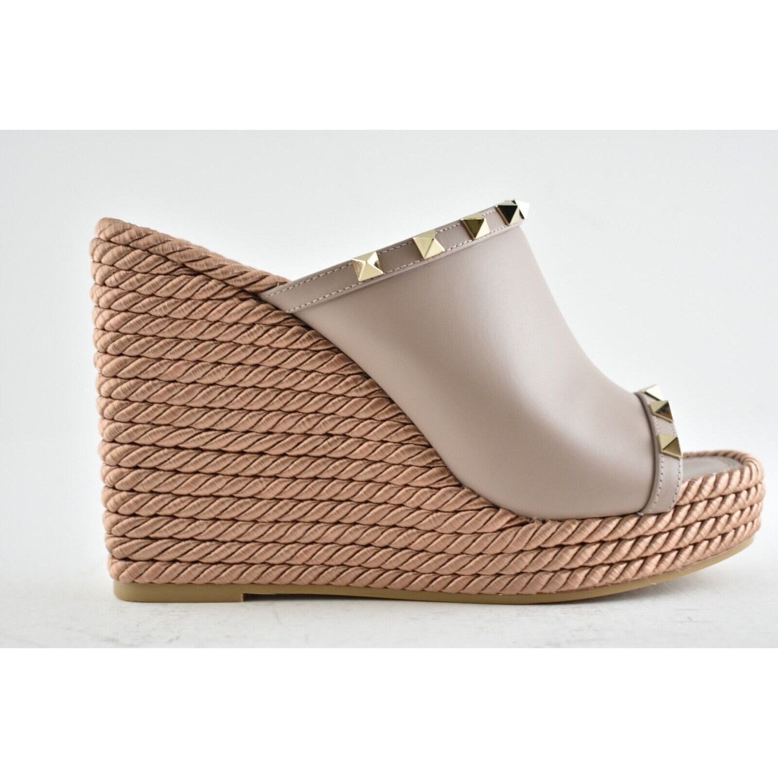 Valentino Valentino Rockstud Torchon Poudre Nude Backless Platform Size US 11 / IT 41 - 2 Thumbnail