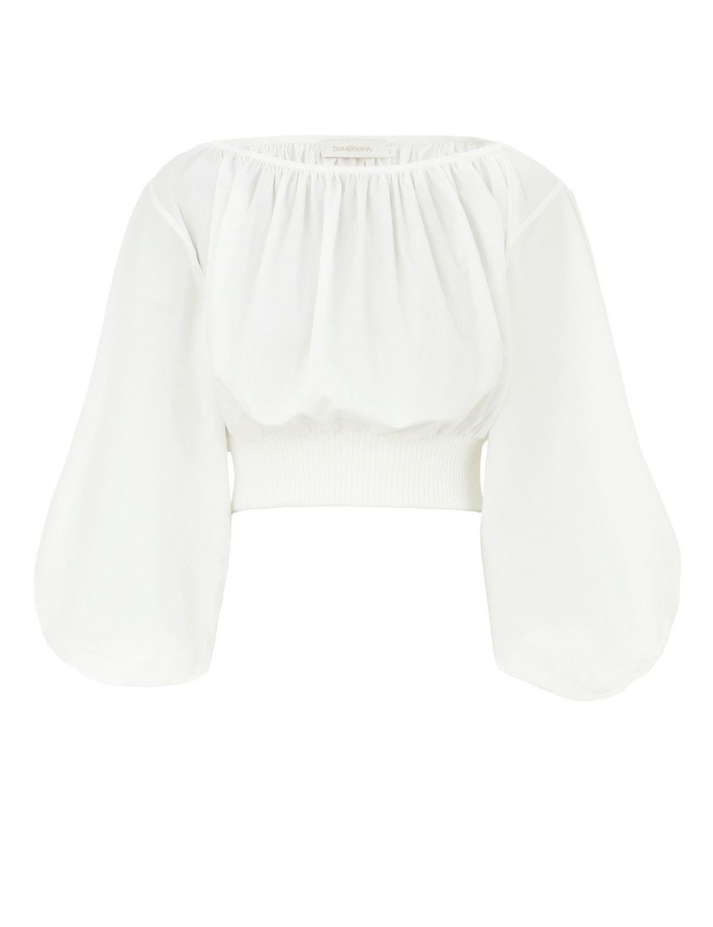 oc11z0226 Poplin Bodice Crop Top In White