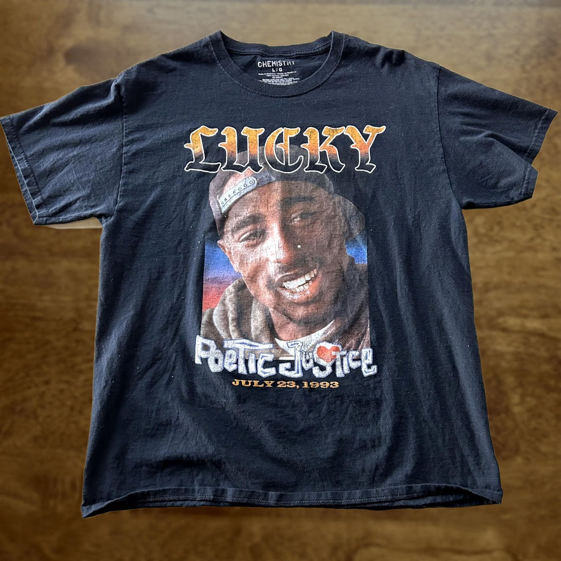 Vintage Chemistry Shirt Mens L Black Pac Poetic Justice Lucky Movie Tee Size US L / EU 52-54 / 3 - 1 Thumbnail