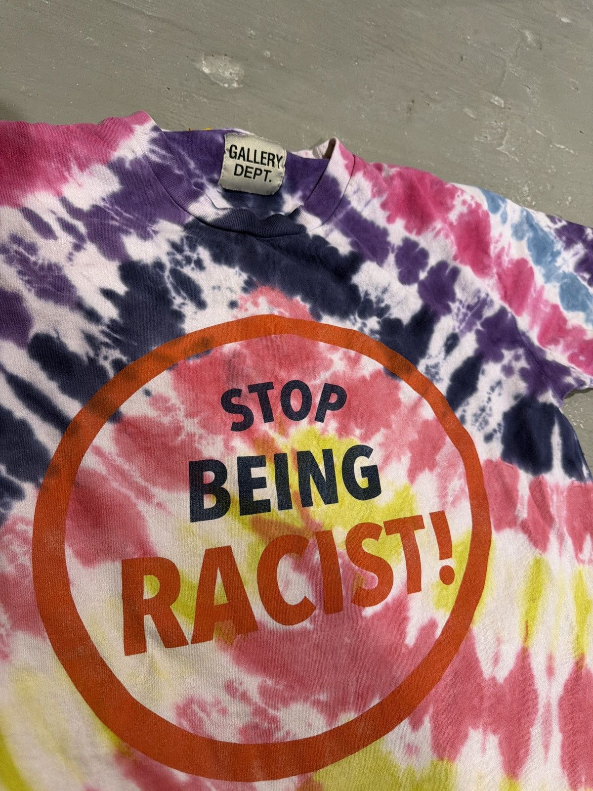 Gallery Dept. Gallery Dept Stop Being Racist Tie Dye Tee Size US S / EU 44-46 / 1 - 4 Thumbnail