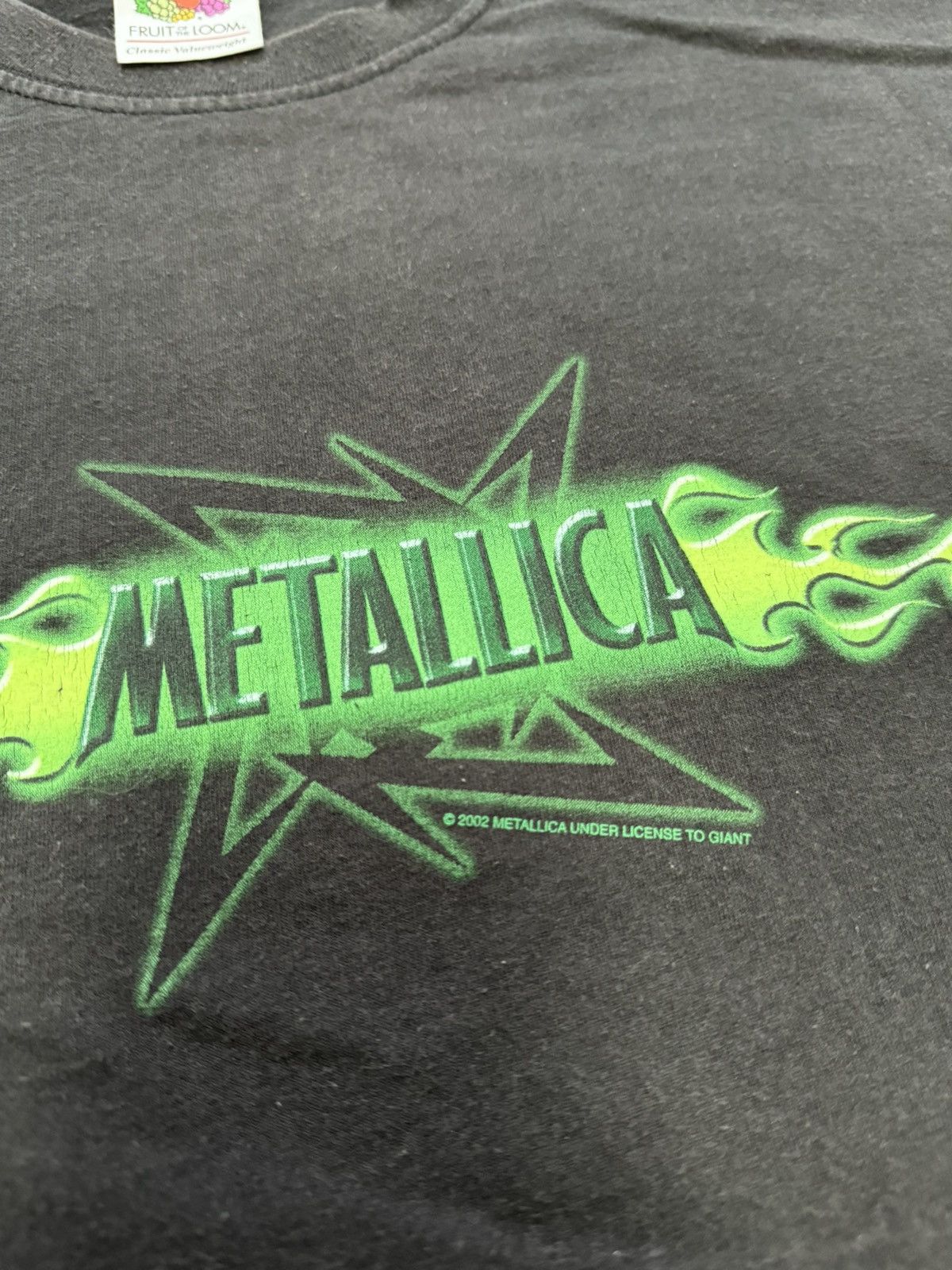 Band Tees Vintage Metallica 2002 Spell Out Fire Ninja Star Y2k Size US XL / EU 56 / 4 - 4 Thumbnail