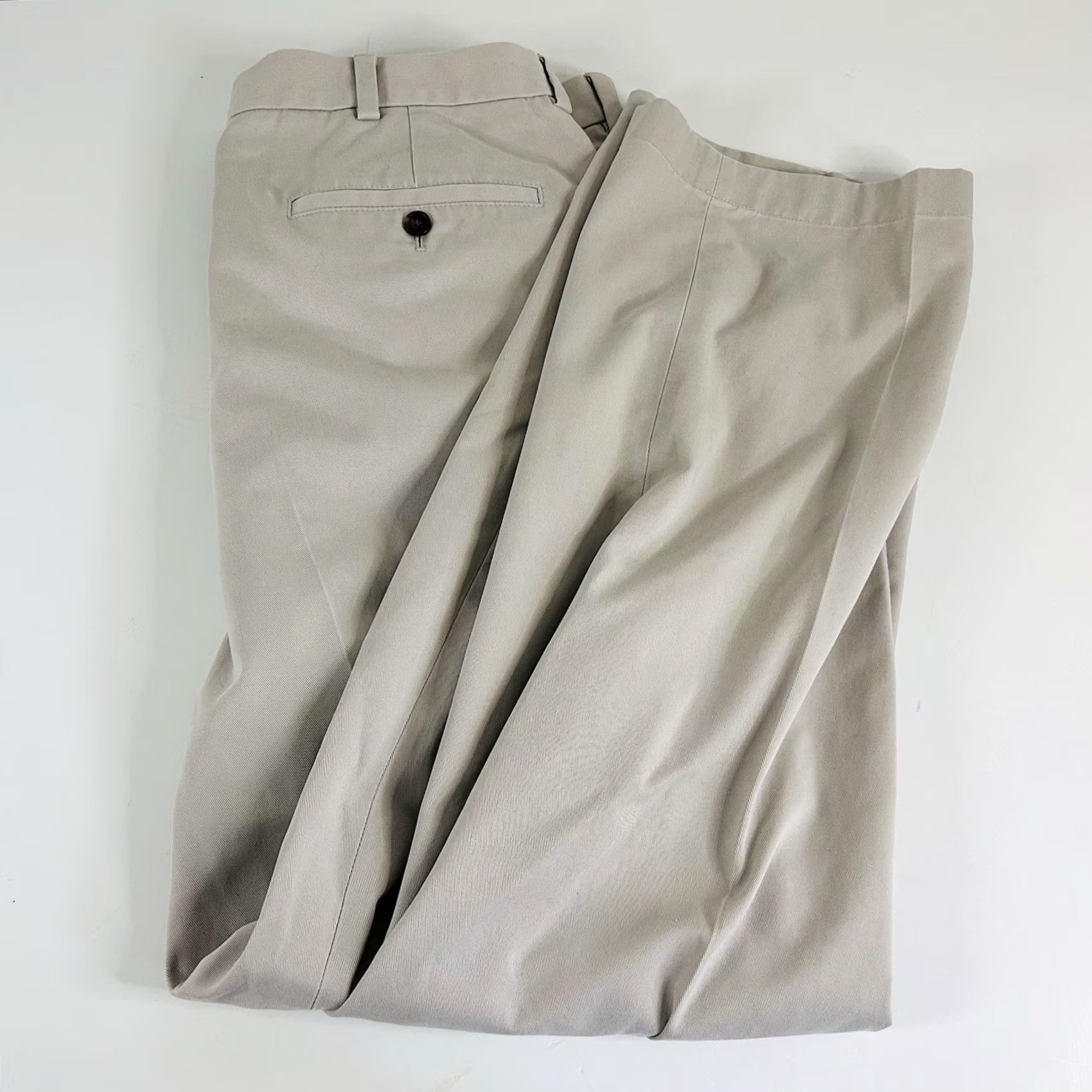 Brooks Brothers Brooks Brothers Pants 38 x 32 Ivory Cotton Flat Front Chino Hudson Advantage Regular Mens Size US 38 / EU 54 - 2 Thumbnail