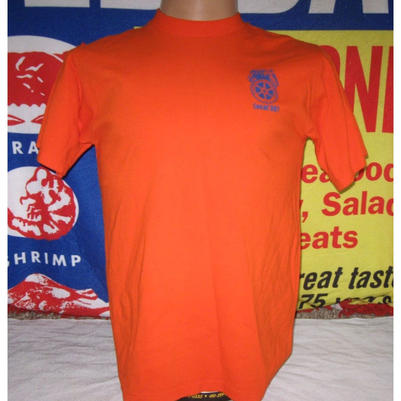 Vintage TEAMSTERS LOCAL 397 Labor Day T-Shirt Men's M Orange Union Line USA Size US M / EU 48-50 / 2 - 3 Thumbnail