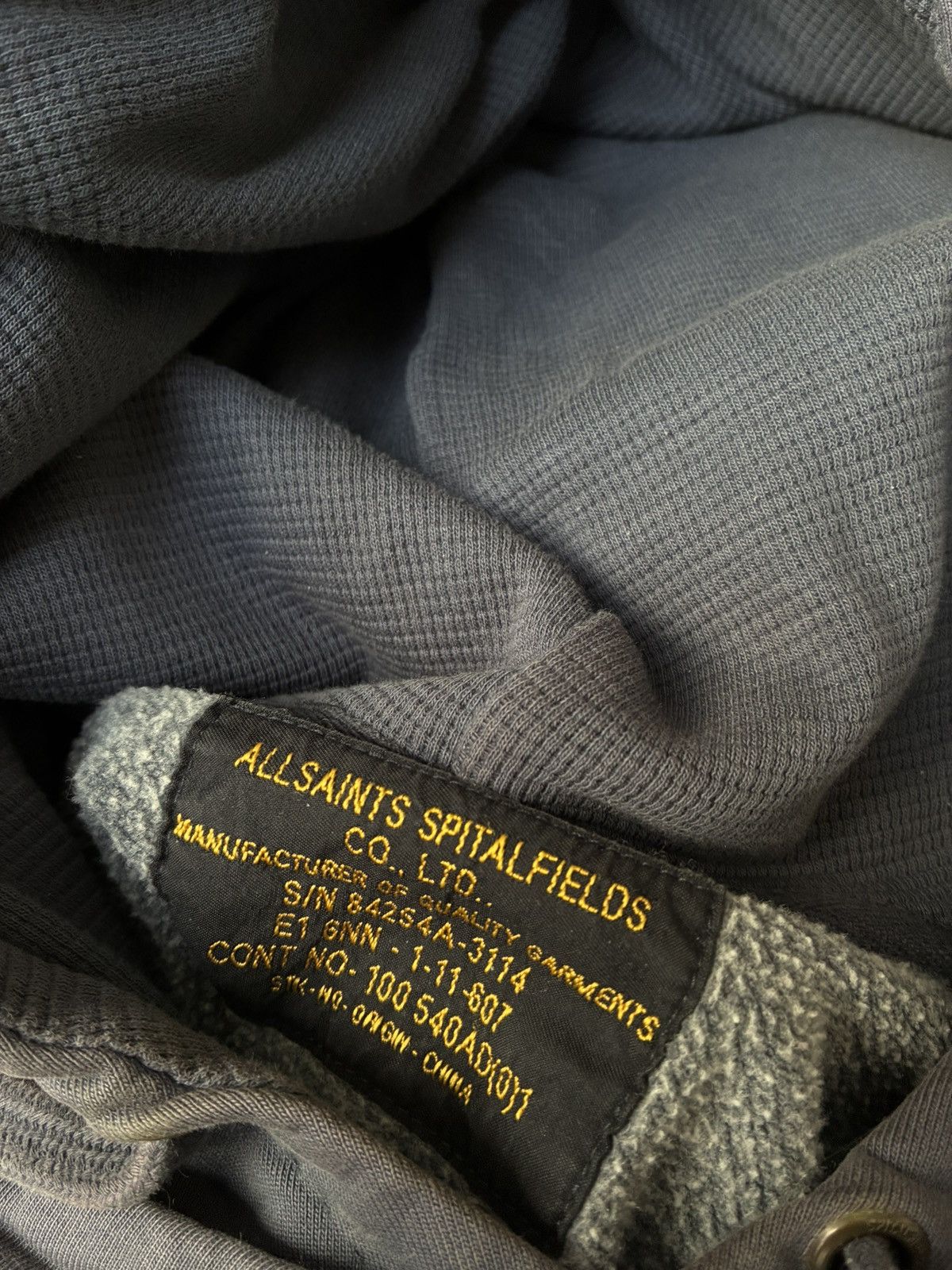 Allsaints ALLSAINTS SPITALFIELDS COTTON HEAVYWEIGHT HOODIE Size US M / EU 48-50 / 2 - 10 Thumbnail