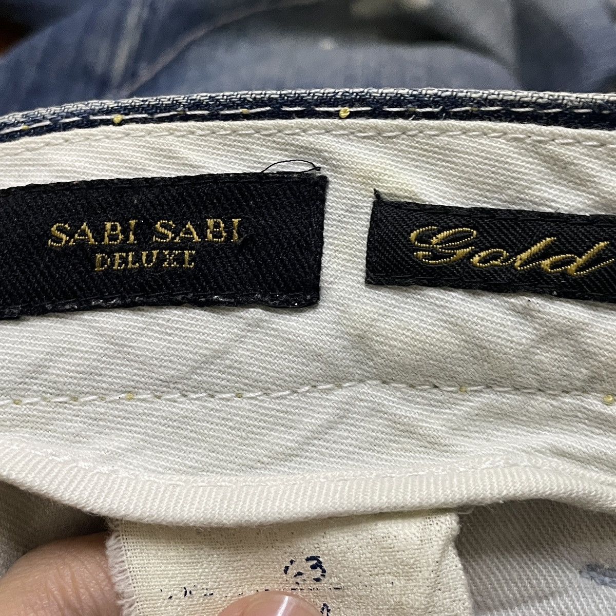 If Six Was Nine Rare Design Vintage Japanese Brand Sabi Sabi Jeans 2000s Size US 31 - 10 Thumbnail