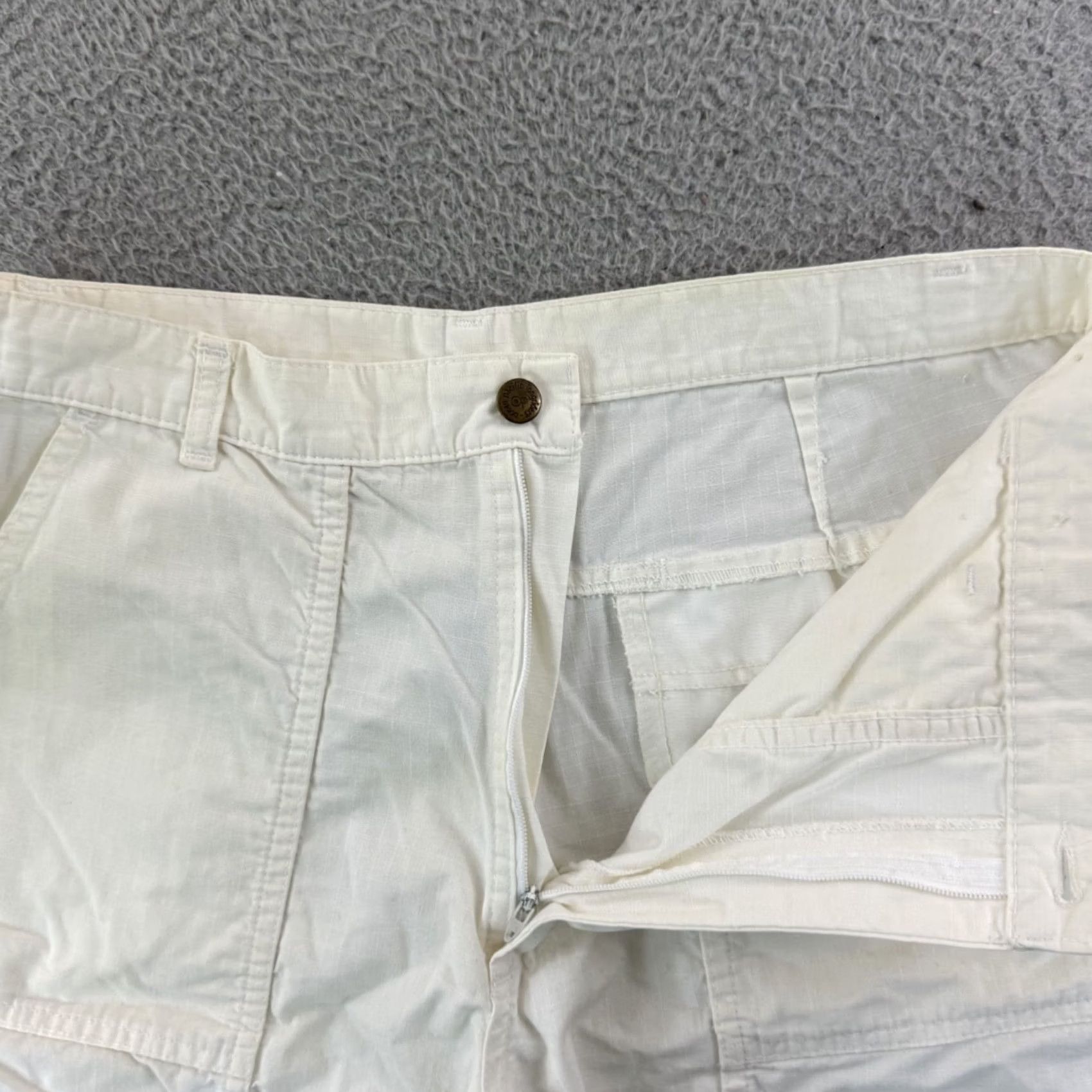 Ocean Pacific VINTAGE Ocean Pacific Shorts Mens 34 White Beach 80s Khaki Surf Skate Outdoor 9" Pants Chino Pockets 5-Pocket Design Cotton White 80s Mens Size US 34 / EU 50 - 5 Thumbnail