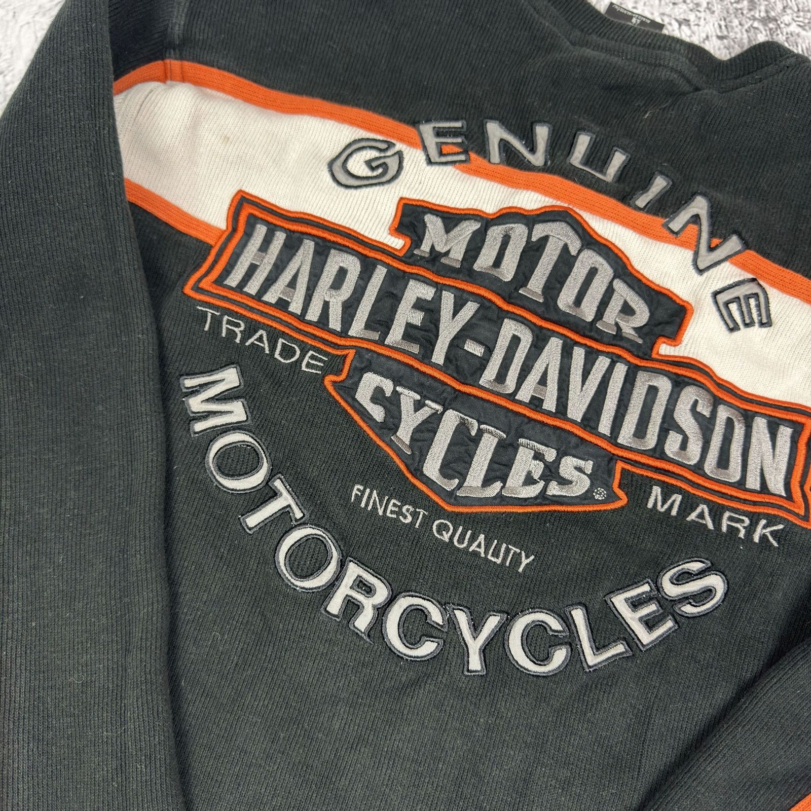 Harley Davidson VTG Harley-Davidson Men's Black Cotton Pullover Sweatshirt S Size US S / EU 44-46 / 1 - 10 Thumbnail
