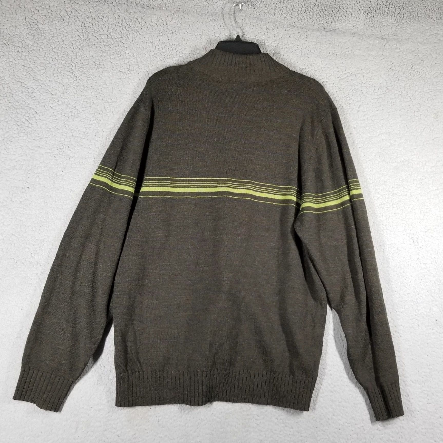 Vintage VINTAGE Tiger Woods Collection Sweater Shirt Mens L Wool 1/4 Zip Mock Neck Pullover Golf Classic Brown Striped 90s Men’s Size US L / EU 52-54 / 3 - 5 Thumbnail