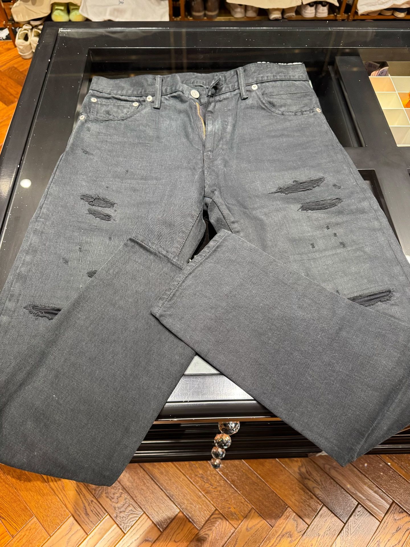 Visvim Visvim 12D17 Dark Gray Distressed Jeans Size US 34 / EU 50 - 1 Thumbnail