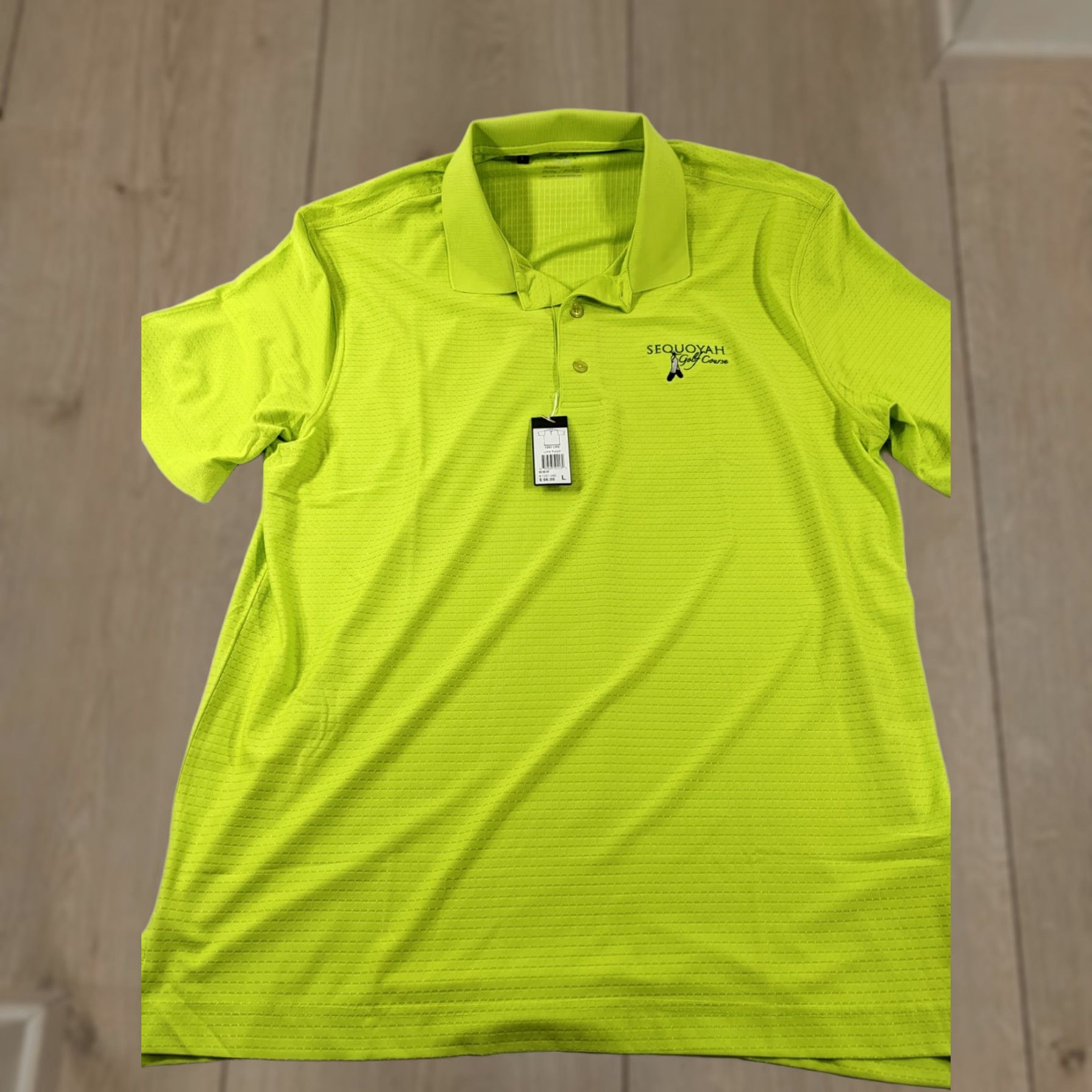 Vintage MONTEREY CLUB Polo Shirt Dry Swing Golf L Green Sequoya Golf Course NWT Mens Size US L / EU 52-54 / 3 - 1 Thumbnail