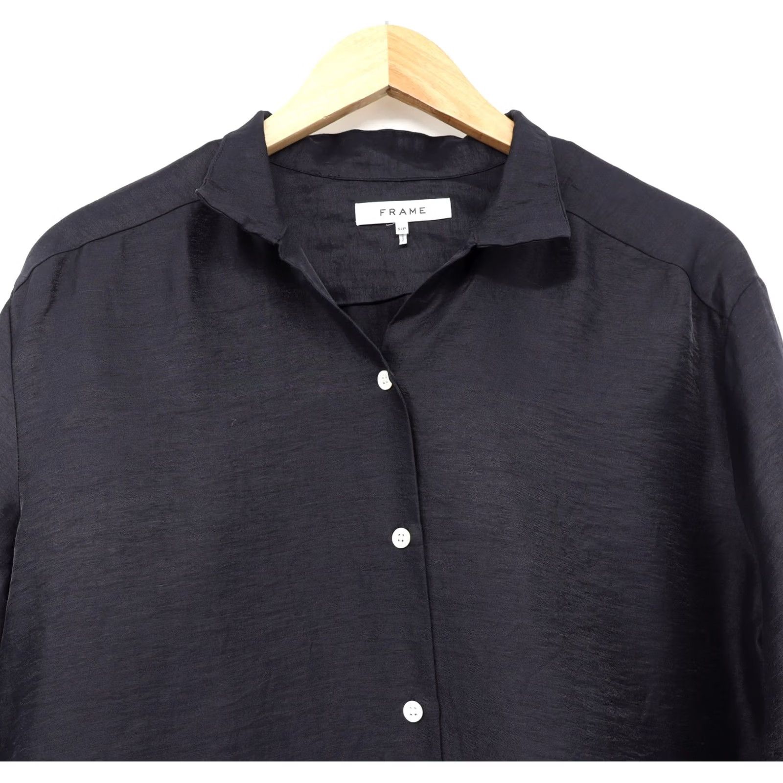 Frame FRAME Shirt Dress Women's Navy Linen Button Down Midi Casual Sz S Size S / US 4 / IT 40 - 3 Thumbnail