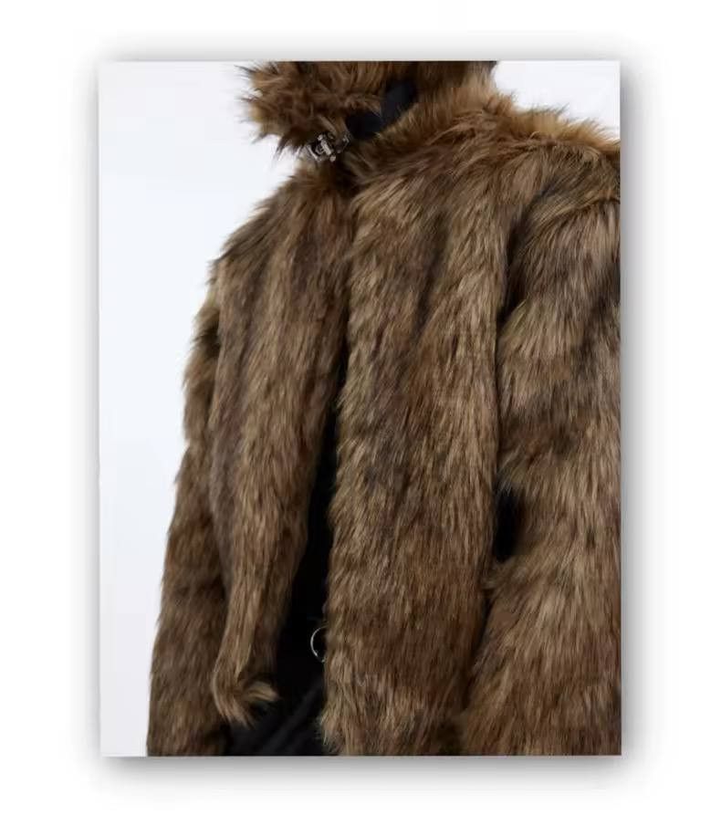Japanese Brand × Vintage Soft fluffy faux fur coat Size US L / EU 52-54 / 3 - 4 Thumbnail