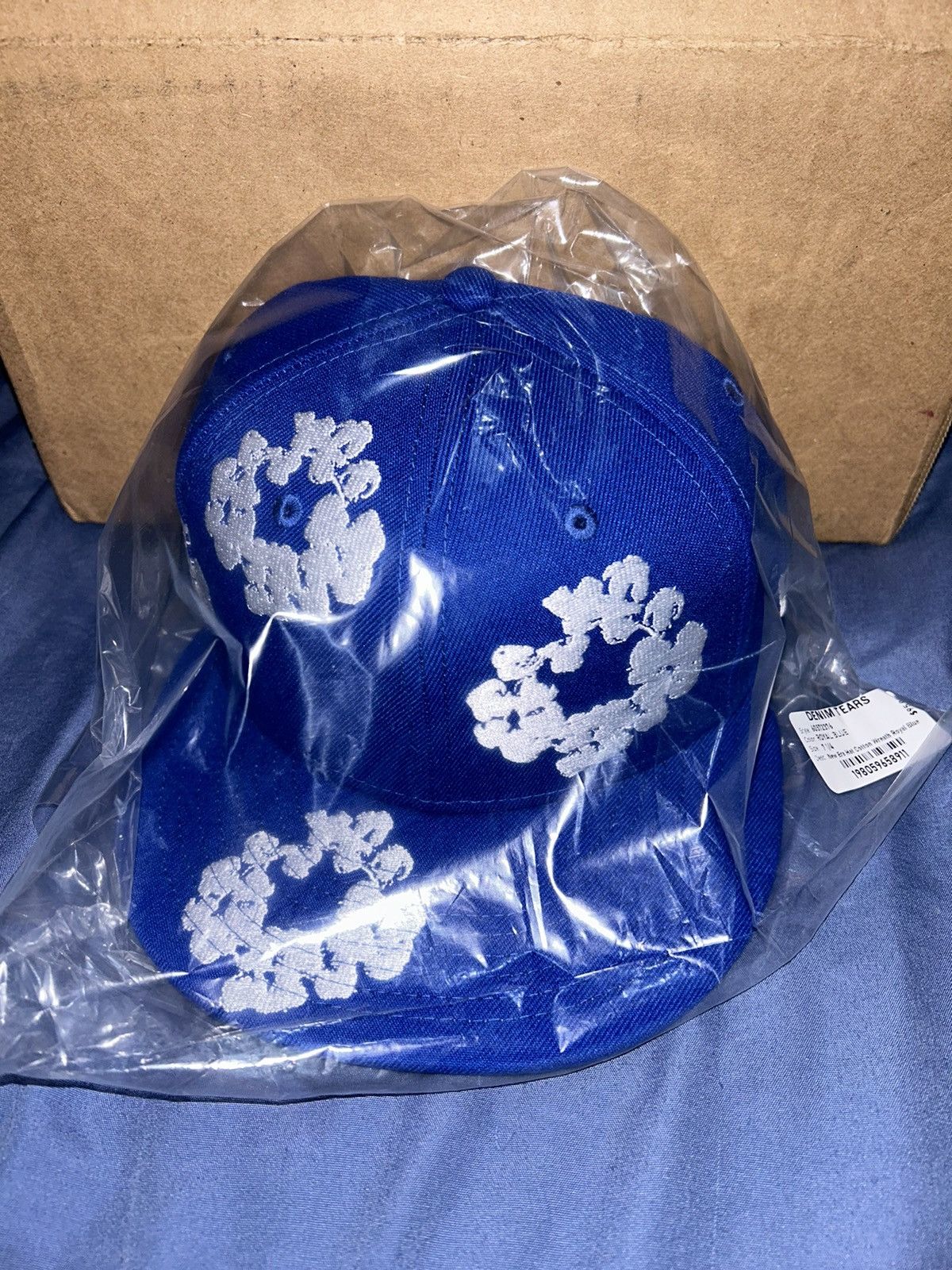 image of Denim Tears New Era Fitted in Blue, Men's