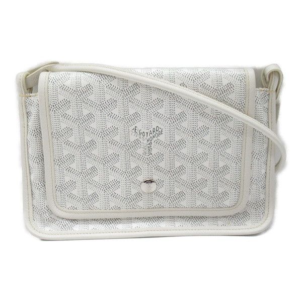 image of Goyard Goyardine Plumet Crossbody Bag in White, Women's