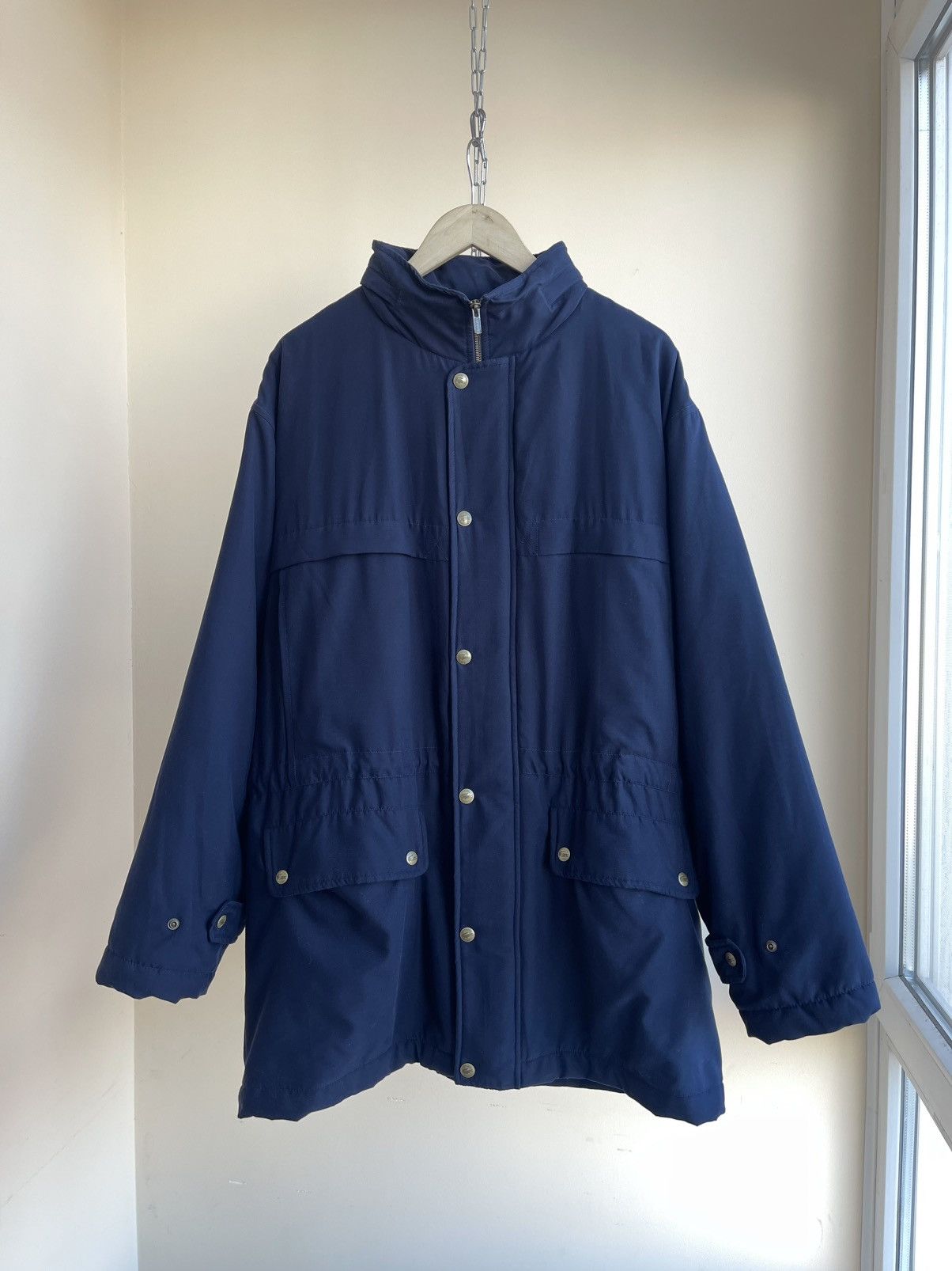Quilted Wool Blend Blanket Lining Parka Coat Jacket 80s 90s