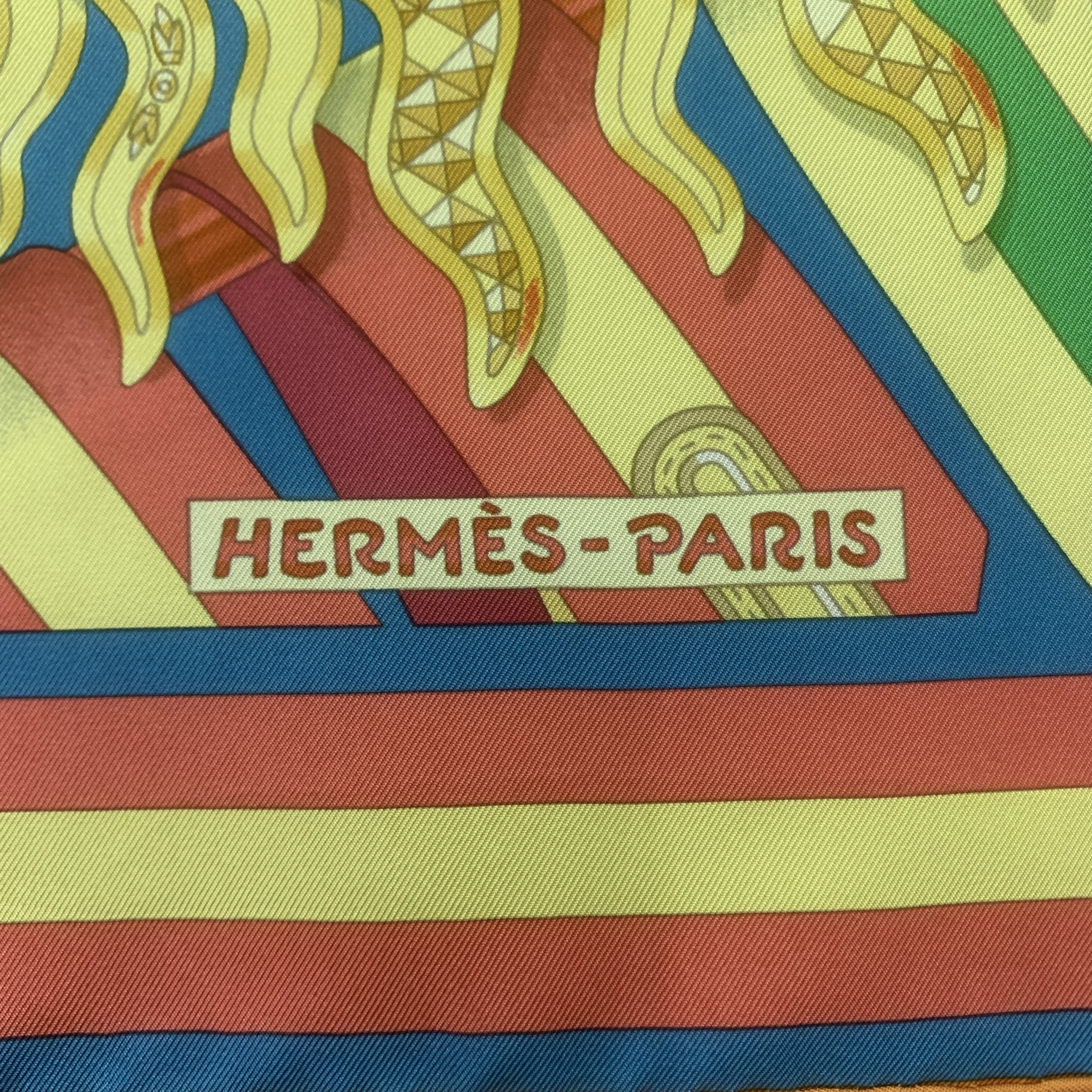 Hermes Hermes Scarf Les Sangles de Phoebus by J. Metz 90cm A4971 Size ONE SIZE - 7 Thumbnail